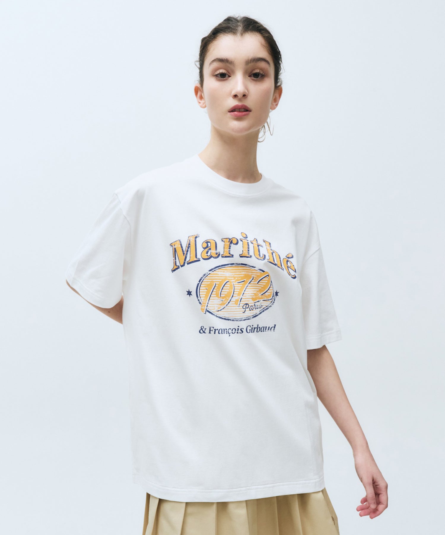 Marithe & Francois Girbaud - Oversized Ellipse Graphic Tee (White) product image 2 | TRAB K-Fashion Australia