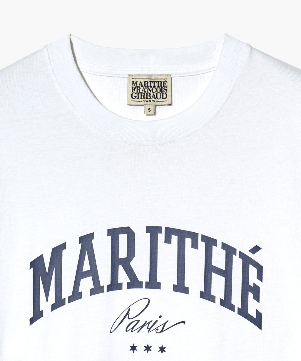 Marithe & Francois Girbaud - Varsity Graphic Tee+nylon Shorts Set-up (White) product image 8 | TRAB K-Fashion Australia