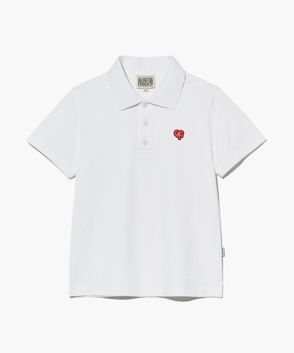 Marithe & Francois Girbaud - Heart Wappen Collar Pk Tee (White) product image 6 | TRAB K-Fashion Australia