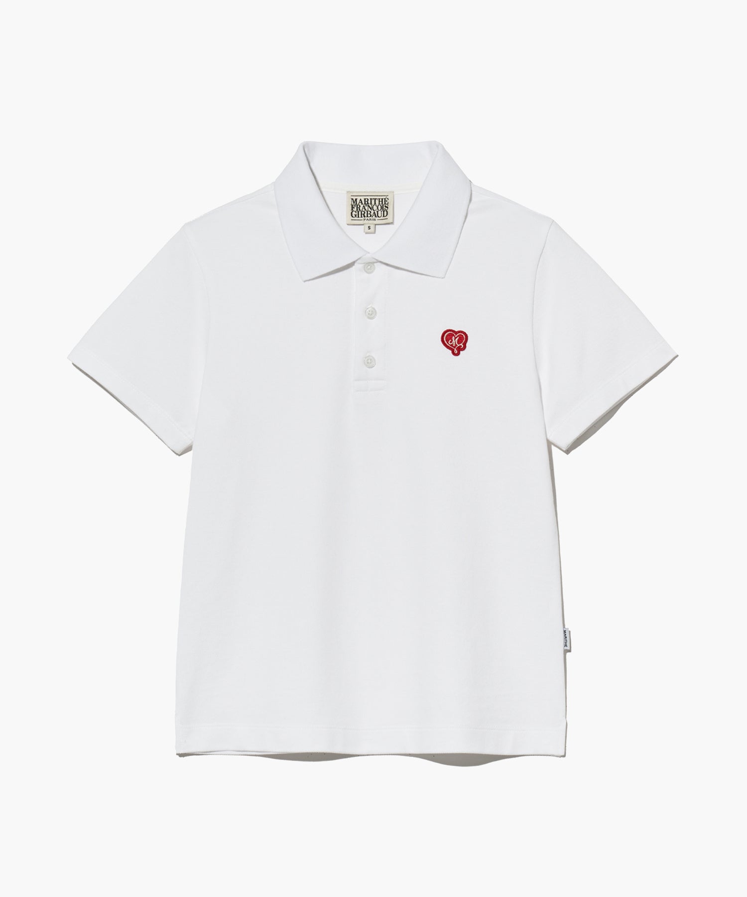 Marithe & Francois Girbaud - Heart Wappen Collar Pk Tee (White) product image 6 | TRAB K-Fashion Australia