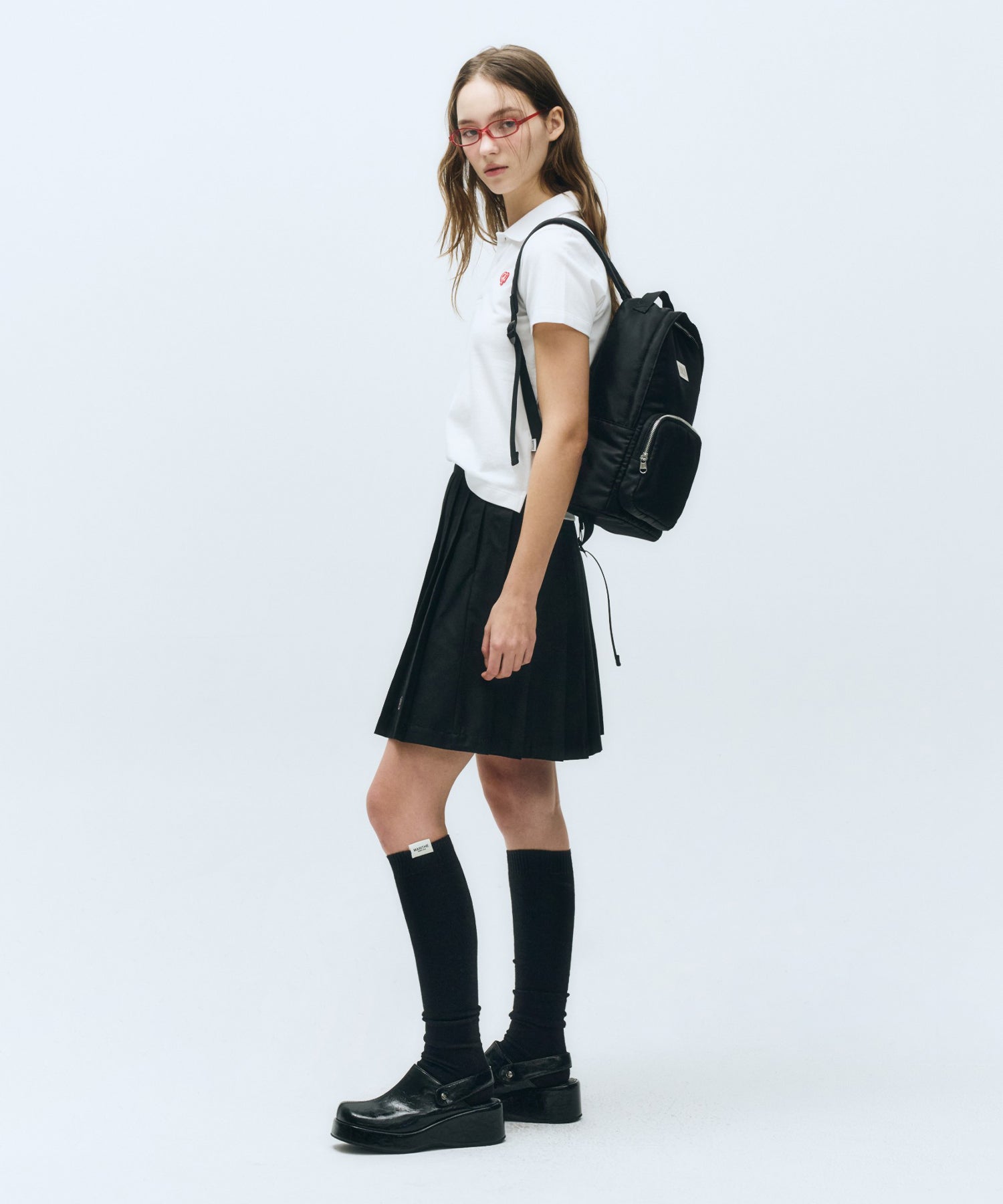 Marithe & Francois Girbaud - Heart Wappen Collar Pk Tee (White) product image 4 | TRAB K-Fashion Australia