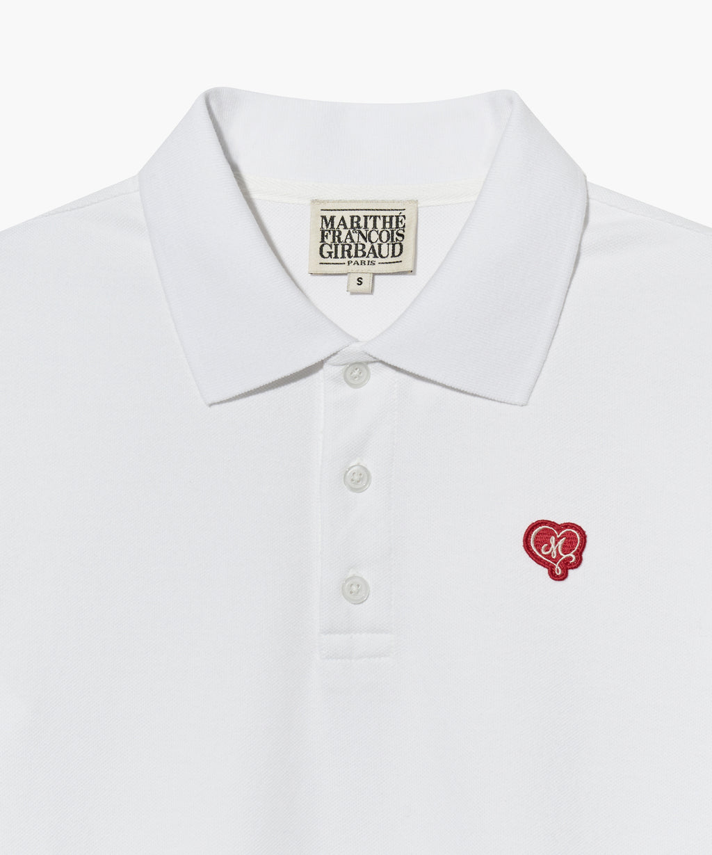 Marithe & Francois Girbaud - Heart Wappen Collar Pk Tee (White) product image 8 | TRAB K-Fashion Australia