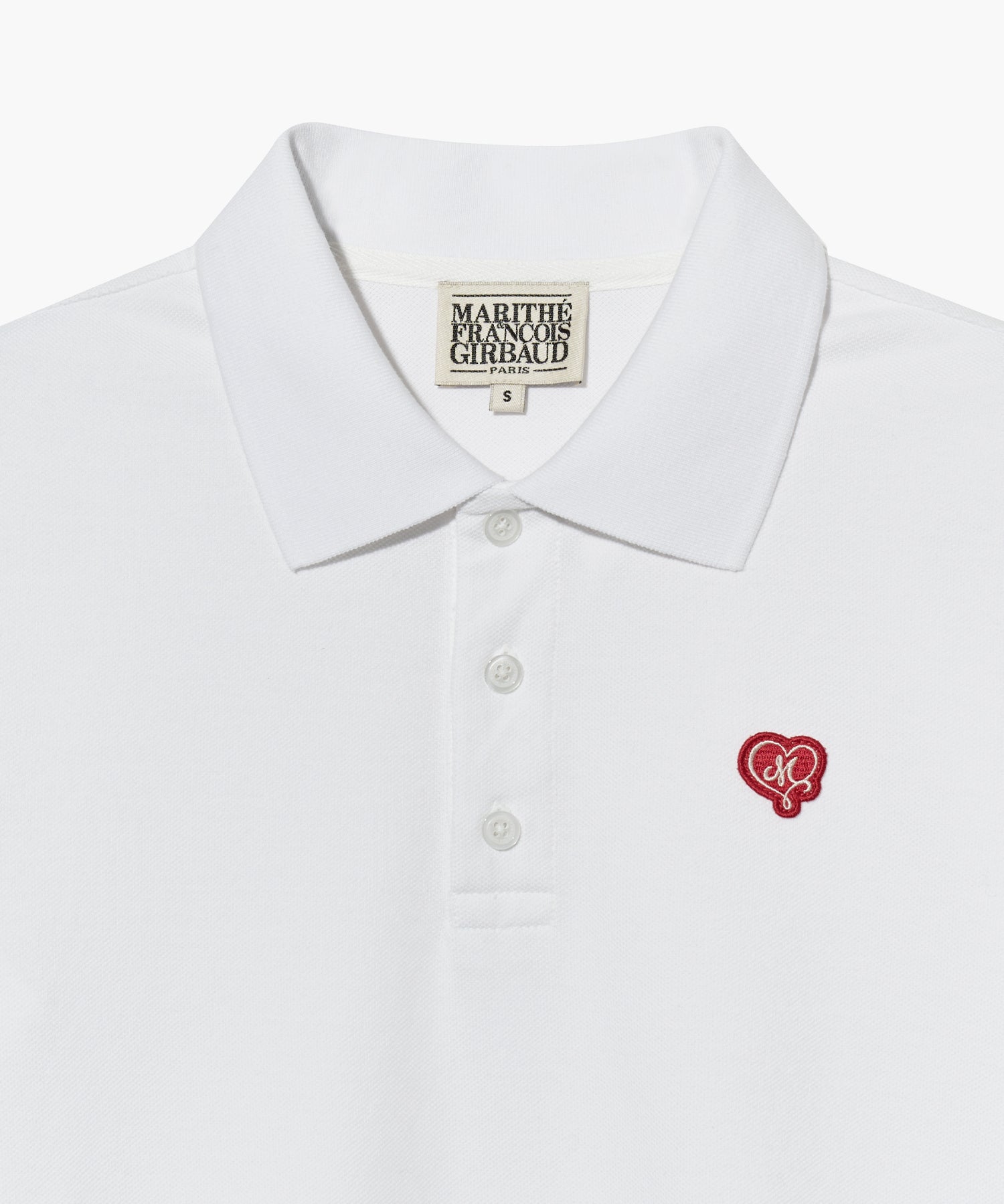 Marithe & Francois Girbaud - Heart Wappen Collar Pk Tee (White) product image 8 | TRAB K-Fashion Australia