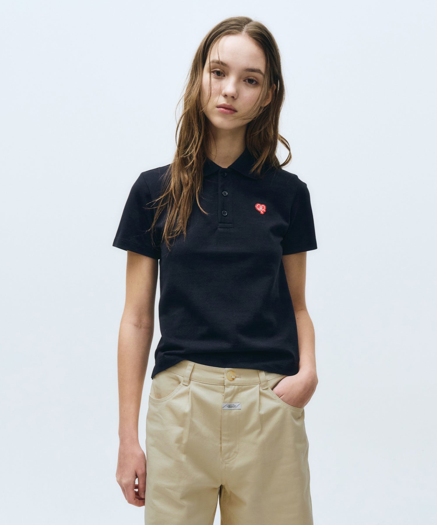 Marithe & Francois Girbaud - Heart Wappen Collar Pk Tee (Navy) product image 2 | TRAB K-Fashion Australia