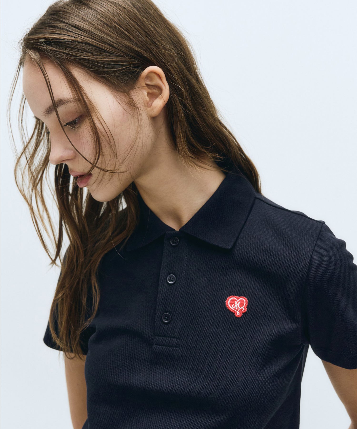 Marithe & Francois Girbaud - Heart Wappen Collar Pk Tee (Navy) product image 3 | TRAB K-Fashion Australia