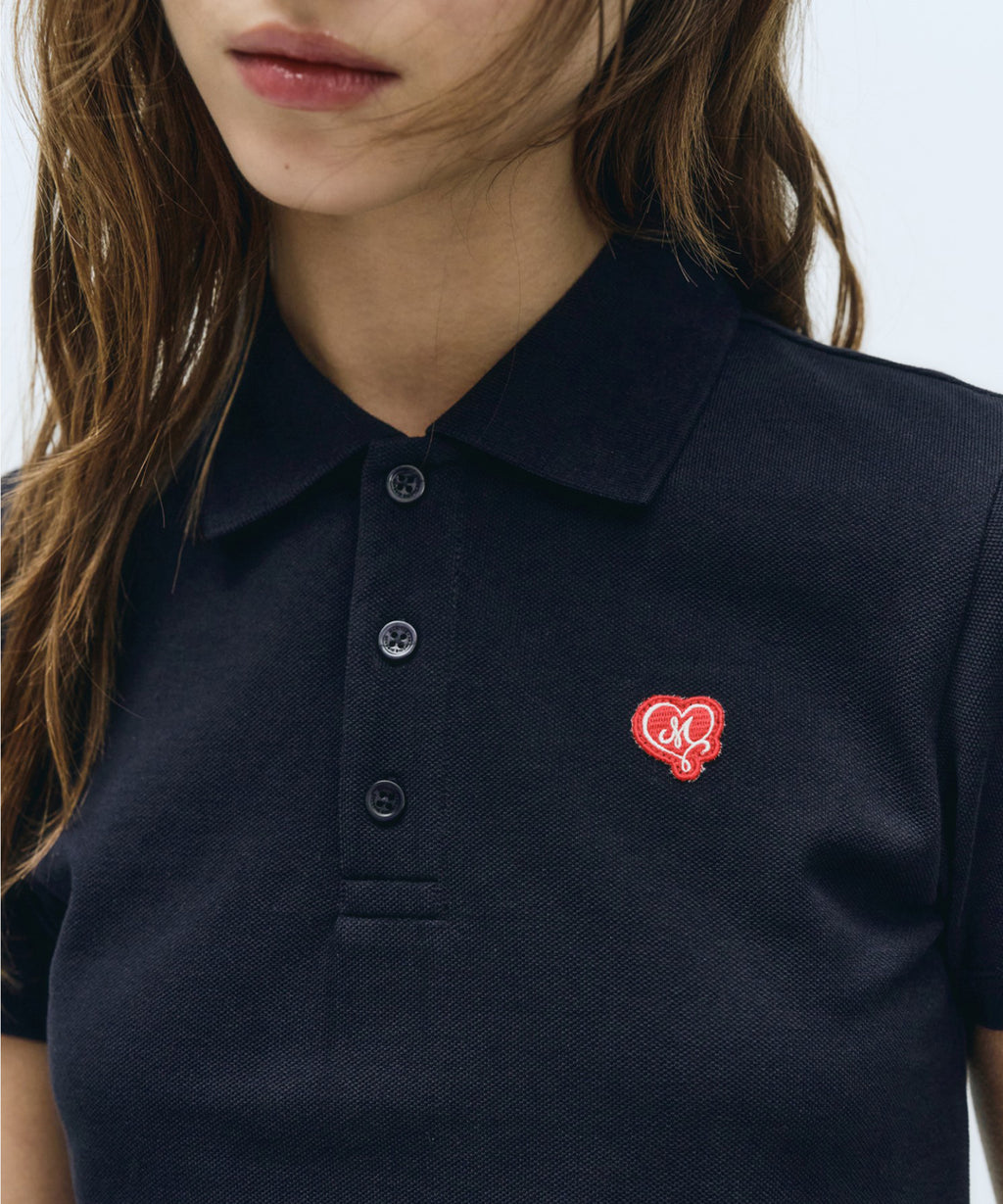Marithe & Francois Girbaud - Heart Wappen Collar Pk Tee (Navy) product image 4 | TRAB K-Fashion Australia