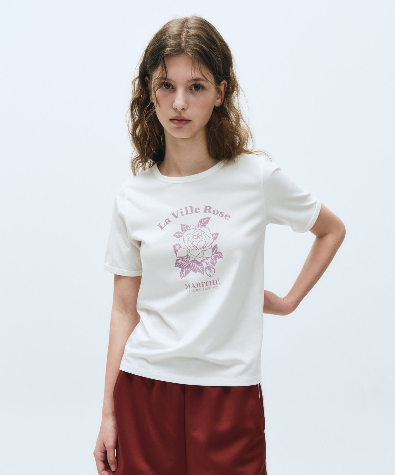 Marithe & Francois Girbaud - La Ville Rose Tee (Ivory) product image 1 | TRAB K-Fashion Australia