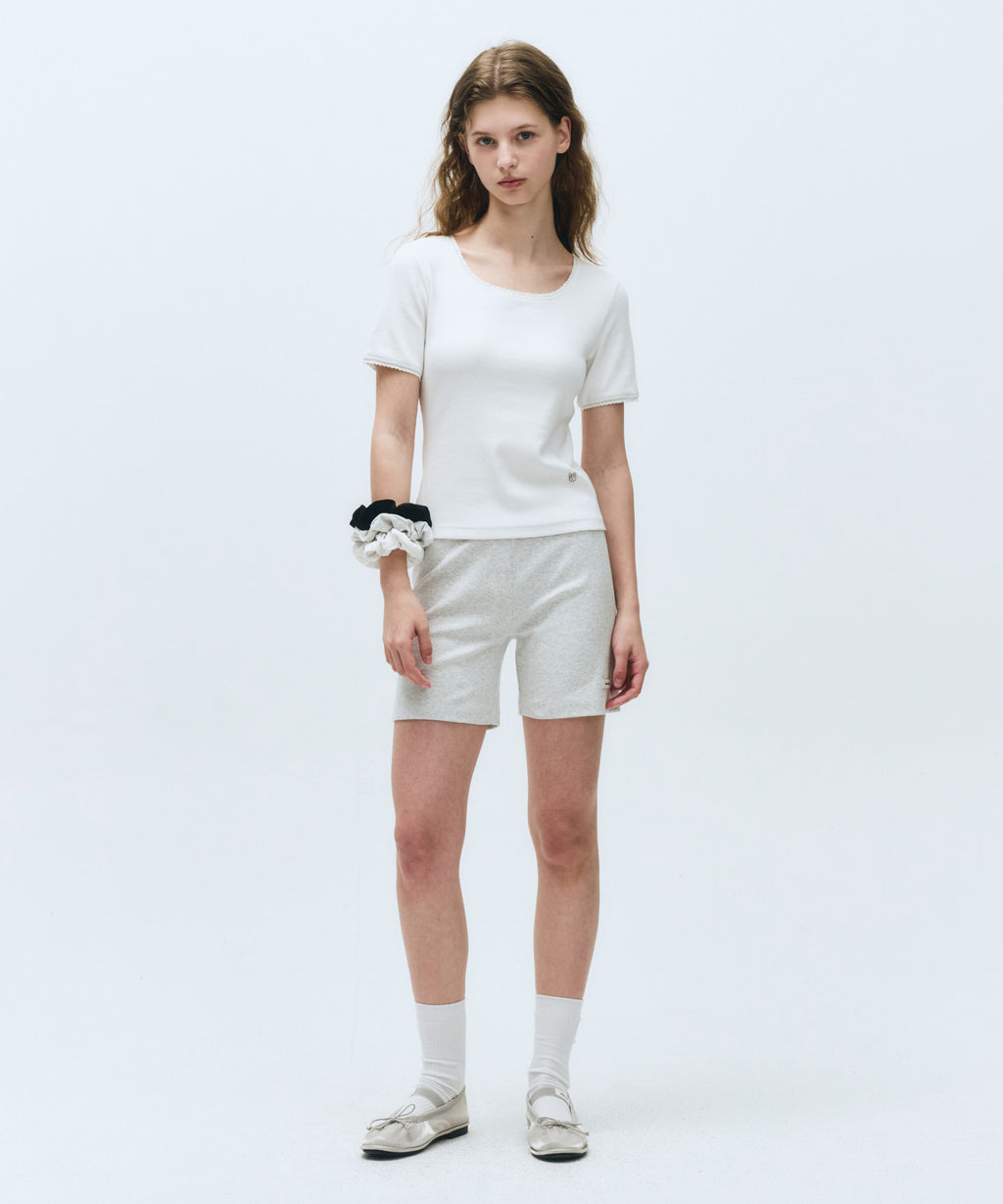 Marithe & Francois Girbaud - Lace Detail Tee (White) product image 4 | TRAB K-Fashion Australia