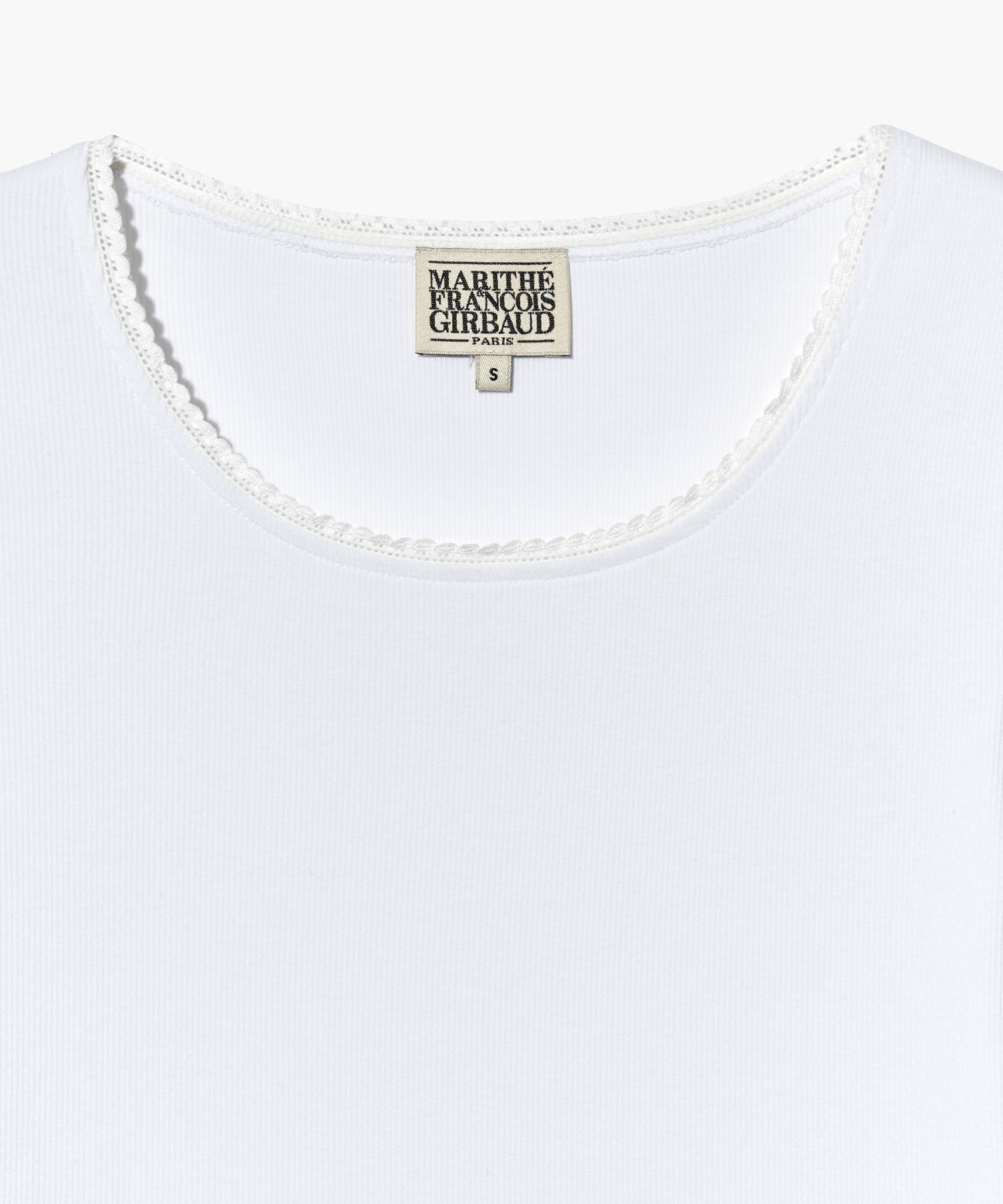 Marithe & Francois Girbaud - Lace Detail Tee (White) product image 9 | TRAB K-Fashion Australia