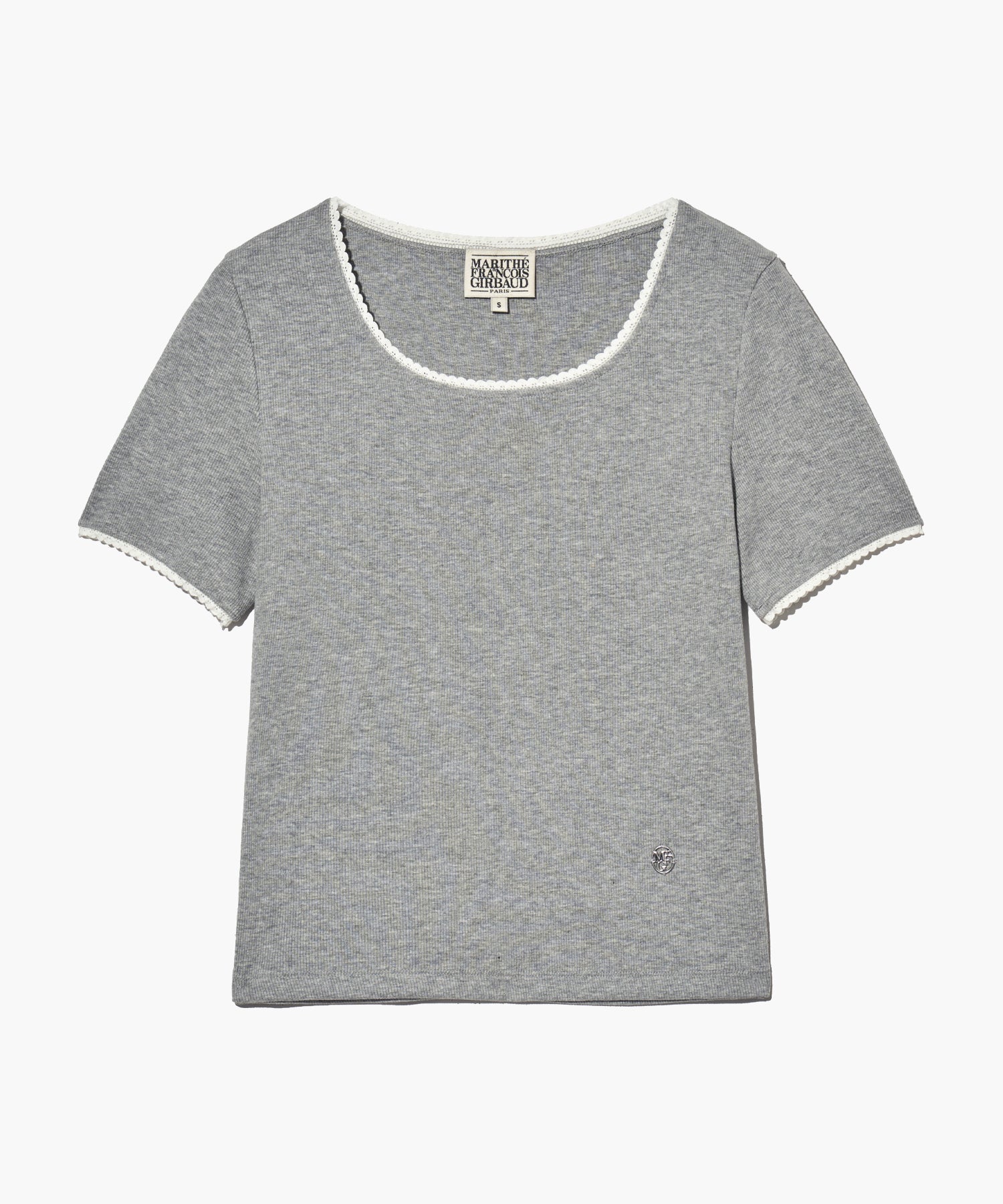 Marithe & Francois Girbaud - Lace Detail Tee (Heather Gray) product image 8 | TRAB K-Fashion Australia