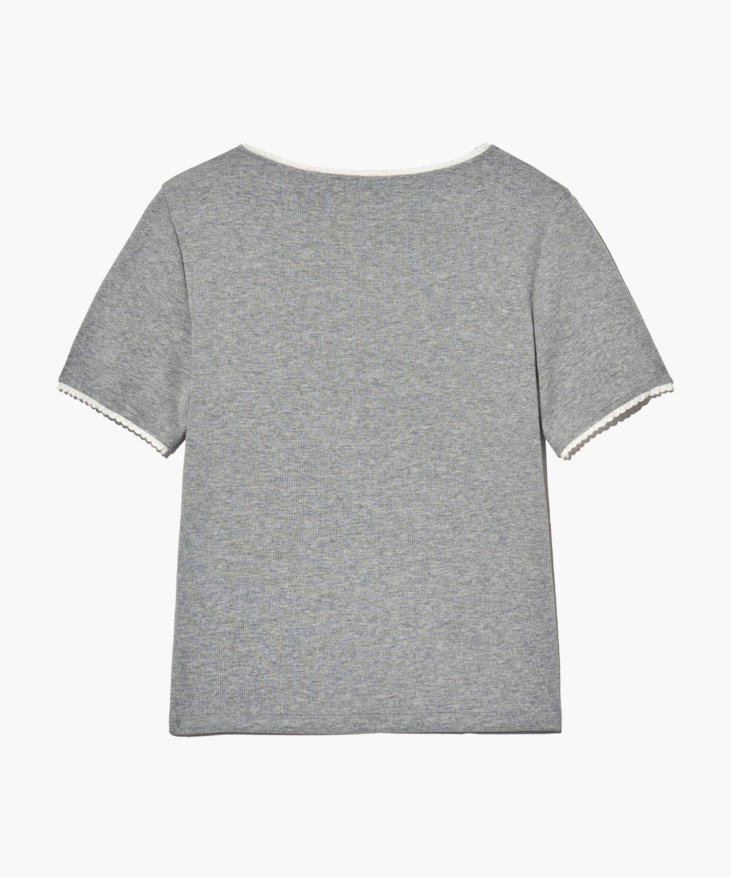 Marithe & Francois Girbaud - Lace Detail Tee (Heather Gray) product image 9 | TRAB K-Fashion Australia