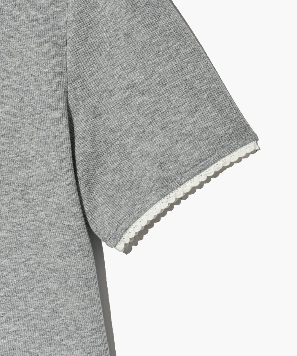 Marithe & Francois Girbaud - Lace Detail Tee (Heather Gray) product image 11 | TRAB K-Fashion Australia