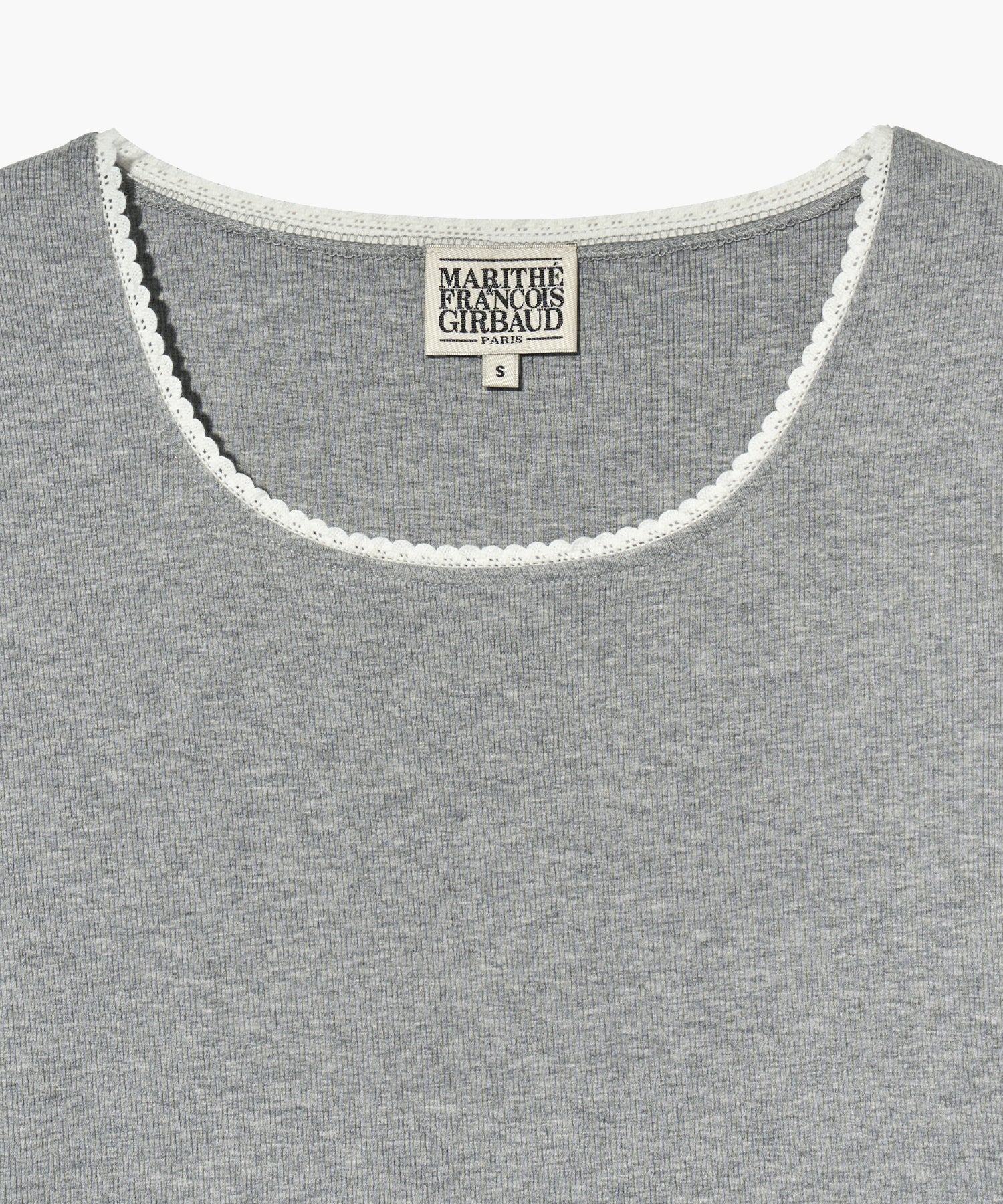 Marithe & Francois Girbaud - Lace Detail Tee (Heather Gray) product image 10 | TRAB K-Fashion Australia