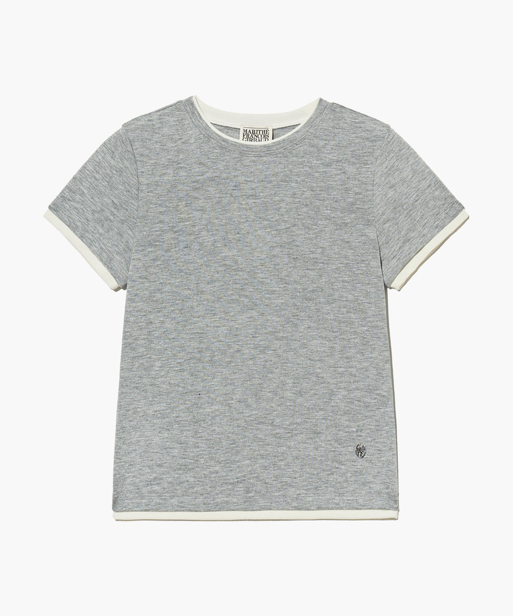 Marithe & Francois Girbaud - Layered Half Sleeve Tee (Melange Gray) product image 8 | TRAB K-Fashion Australia