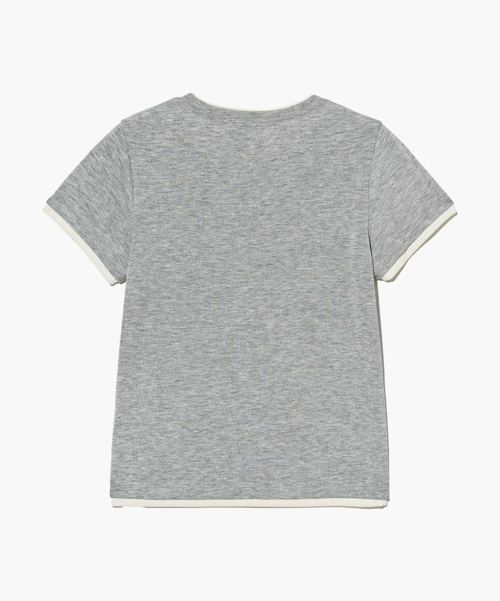 Marithe & Francois Girbaud - Layered Half Sleeve Tee (Melange Gray) product image 9 | TRAB K-Fashion Australia