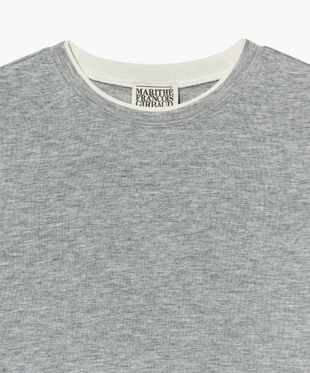 Marithe & Francois Girbaud - Layered Half Sleeve Tee (Melange Gray) product image 10 | TRAB K-Fashion Australia