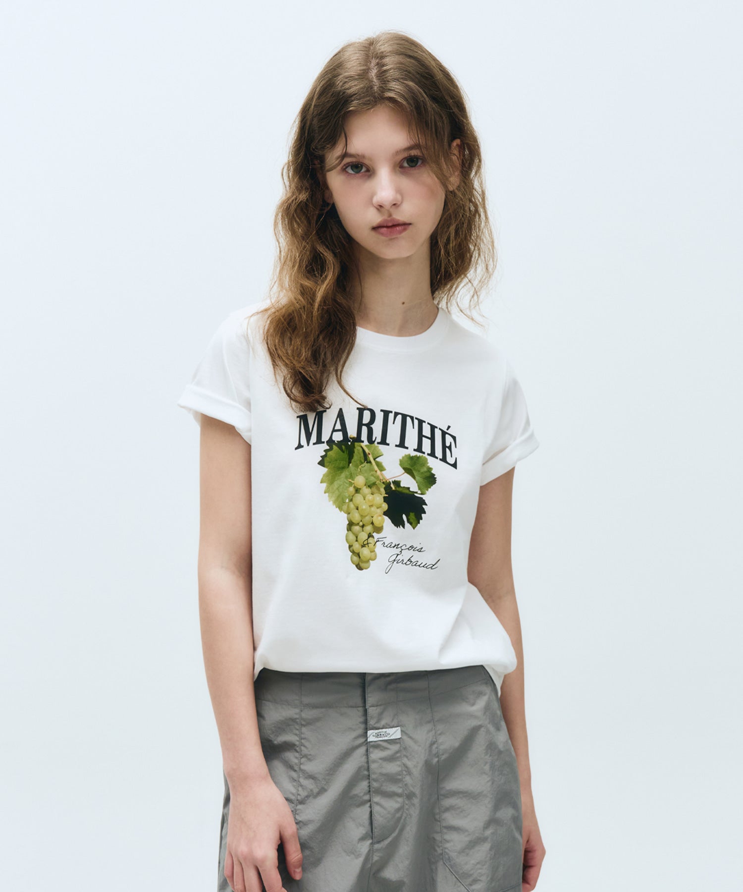 Marithe & Francois Girbaud - Grape Graphic Tee (White) product image 1 | TRAB K-Fashion Australia