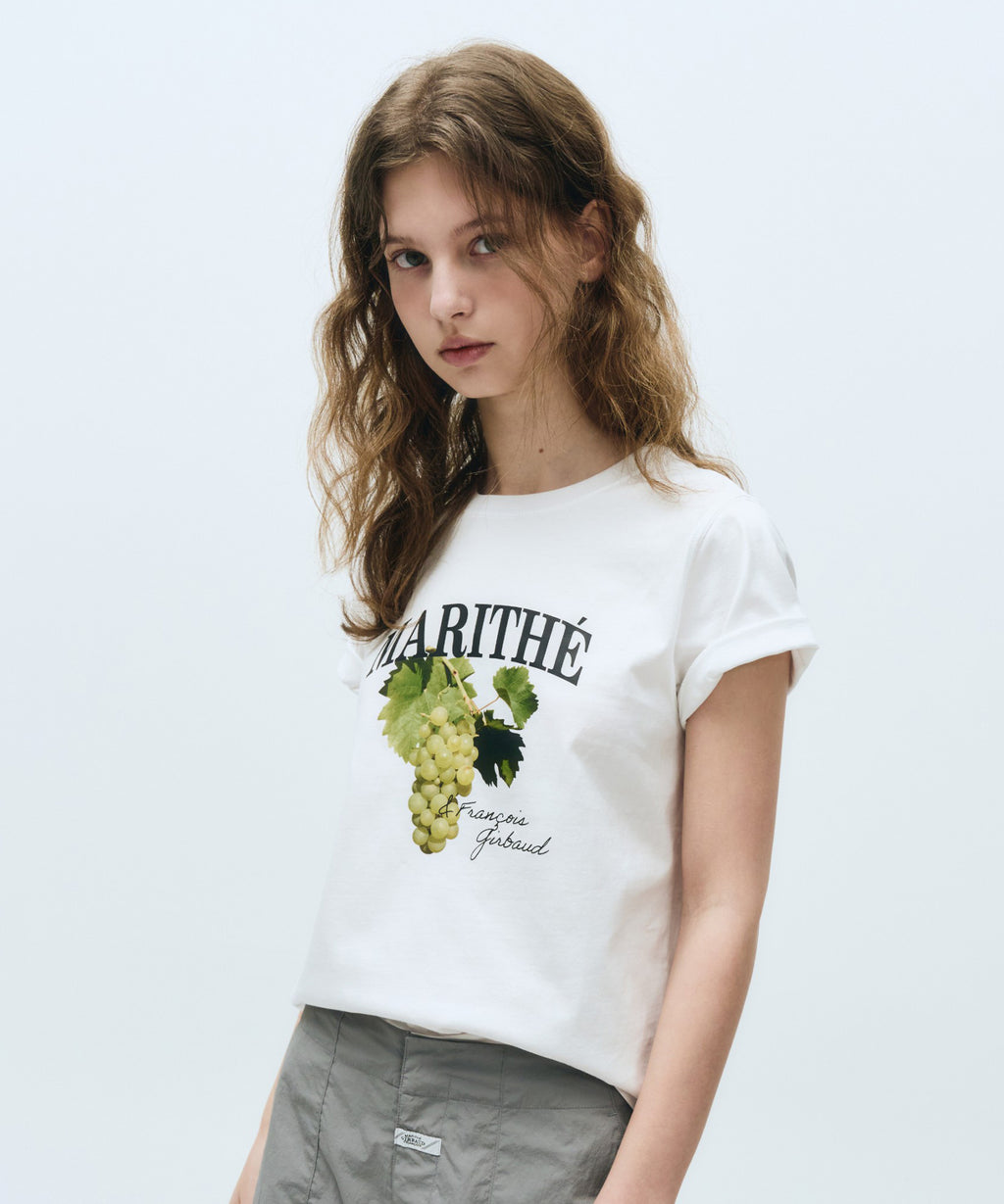 Marithe & Francois Girbaud - Grape Graphic Tee (White) product image 2 | TRAB K-Fashion Australia
