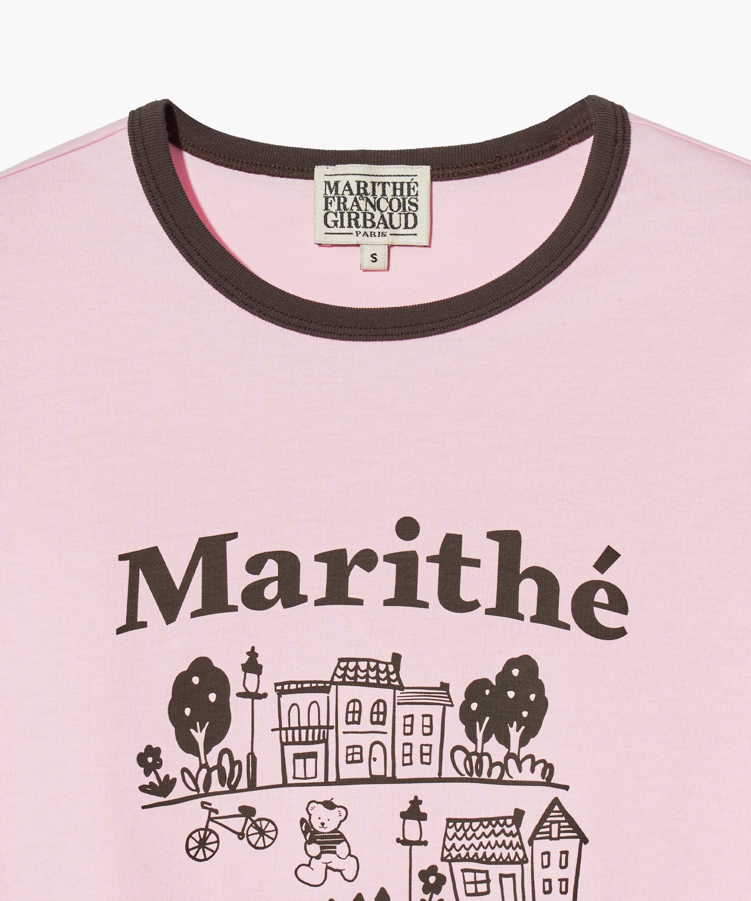 Marithe & Francois Girbaud - Doodle House Graphic Ringer Tee (Pink) product image 10 | TRAB K-Fashion Australia