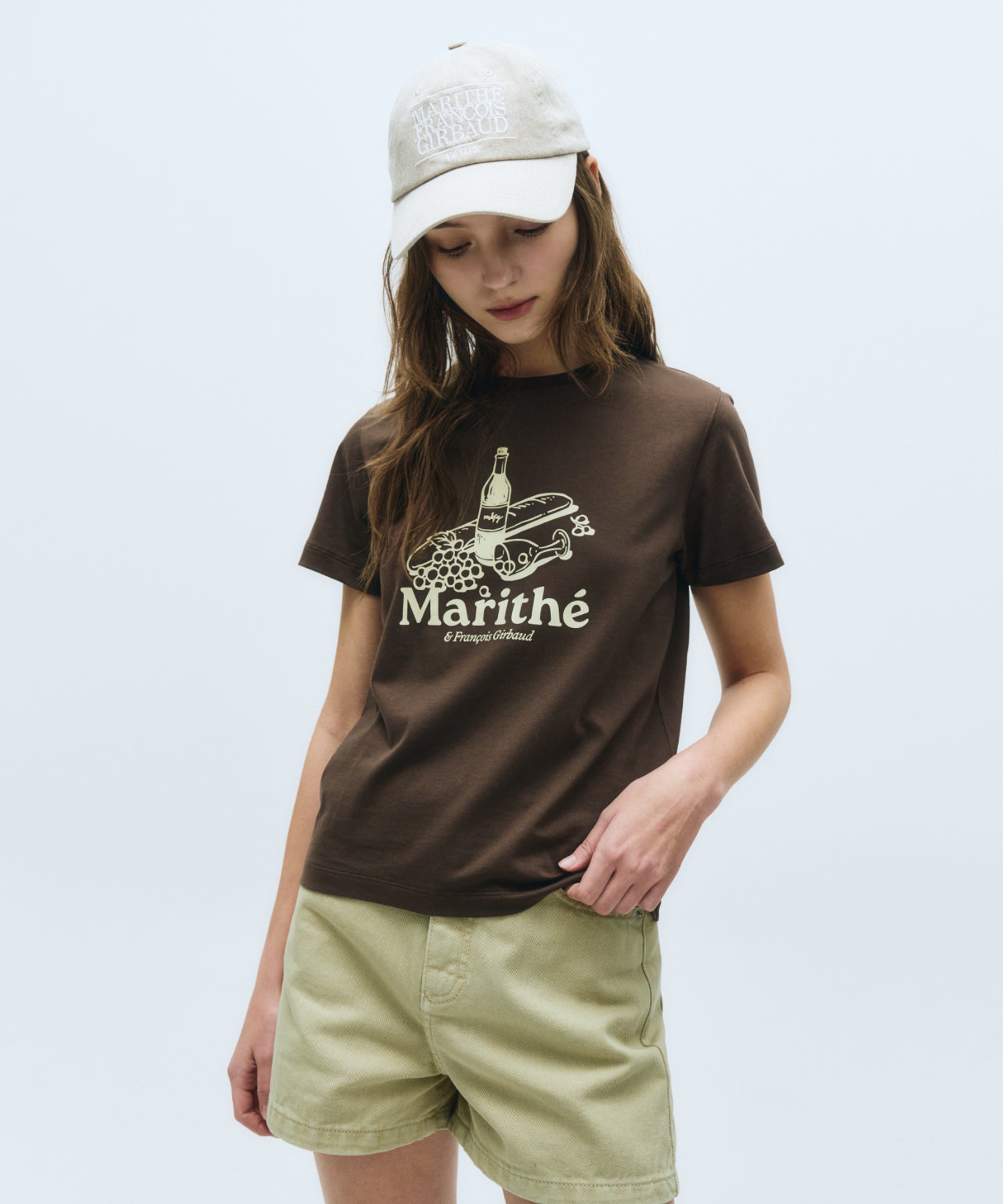 Marithe & Francois Girbaud - Wine Graphic Tee (Brown) product image 2 | TRAB K-Fashion Australia