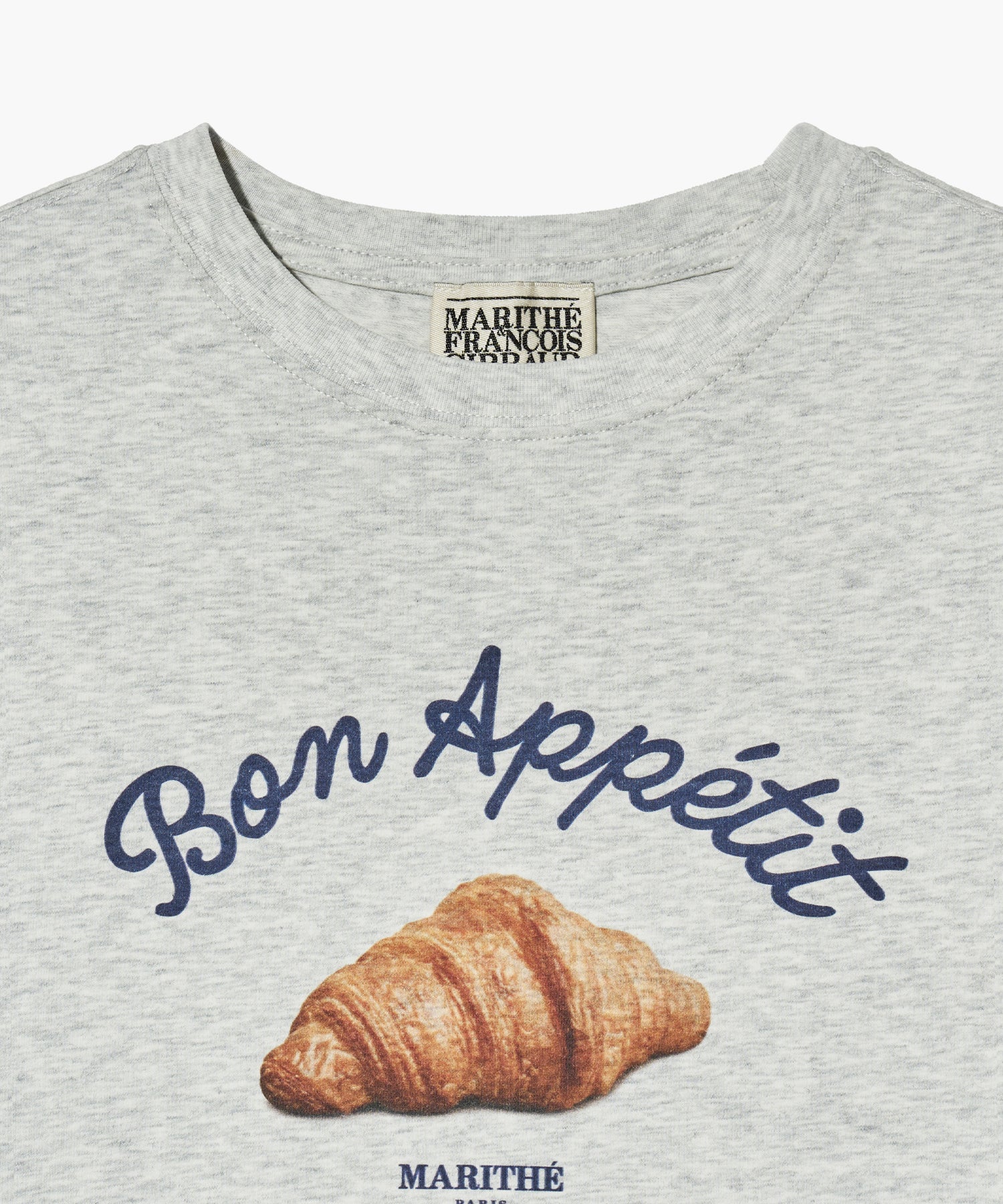 Marithe & Francois Girbaud - Slim Fit Bread Graphic Crop Tee (Light Heather Gray) product image 9 | TRAB K-Fashion Australia