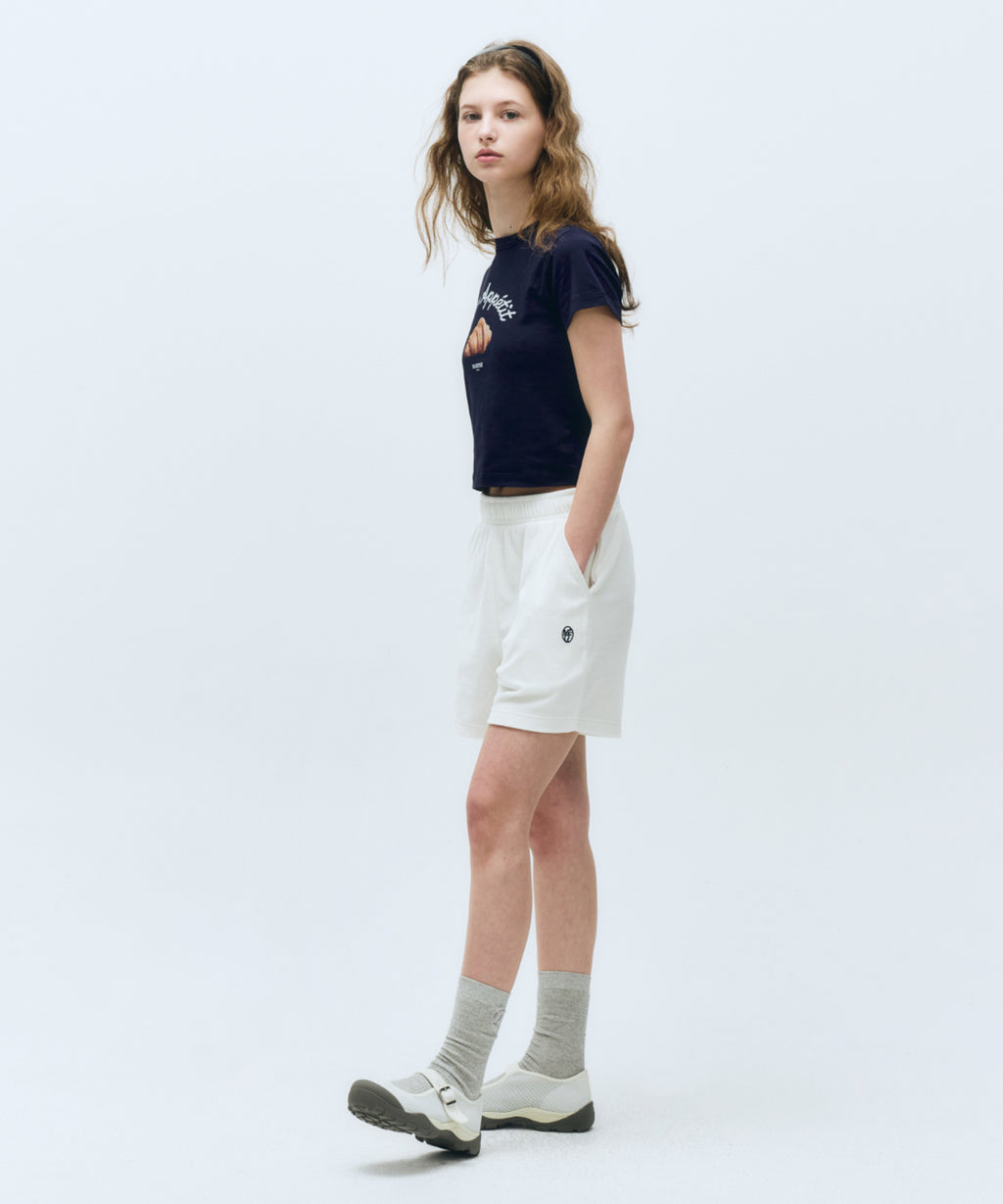 Marithe & Francois Girbaud - Slim Fit Bread Graphic Crop Tee (Navy) product image 6 | TRAB K-Fashion Australia