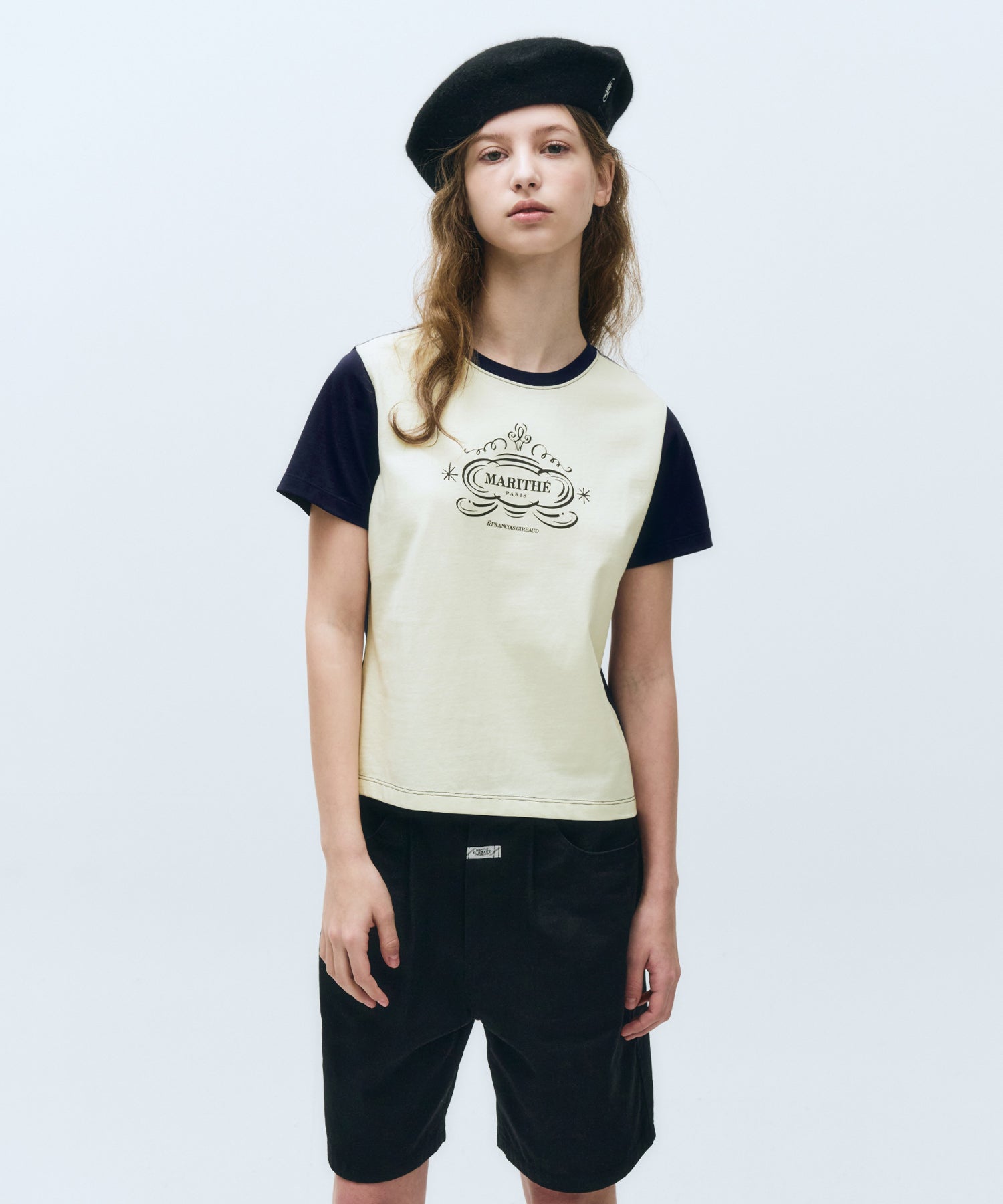 Marithe & Francois Girbaud - Contrast Graphic Tee (Navy) product image 2 | TRAB K-Fashion Australia