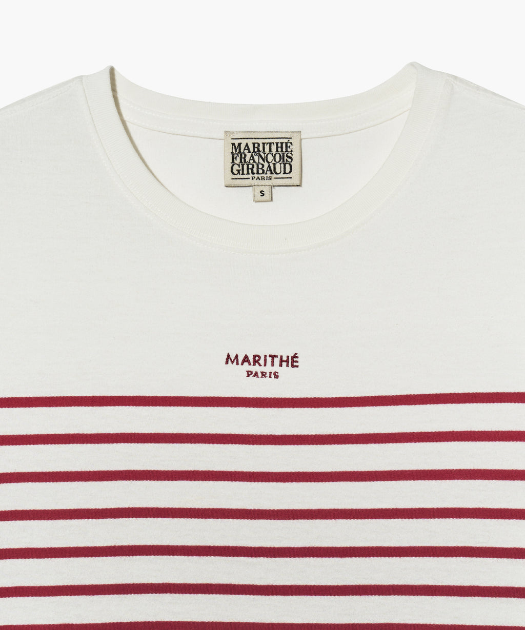 Marithe & Francois Girbaud - Stripe Tee (White/Red) product image 9 | TRAB K-Fashion Australia