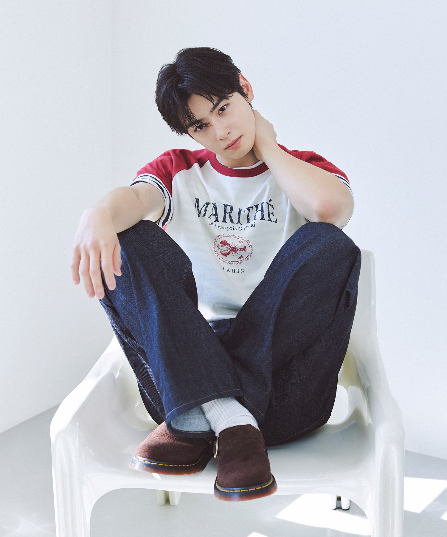 Marithe & Francois Girbaud - Aerocool Raglan Graphic Tee (Red) product image 1 | TRAB K-Fashion Australia