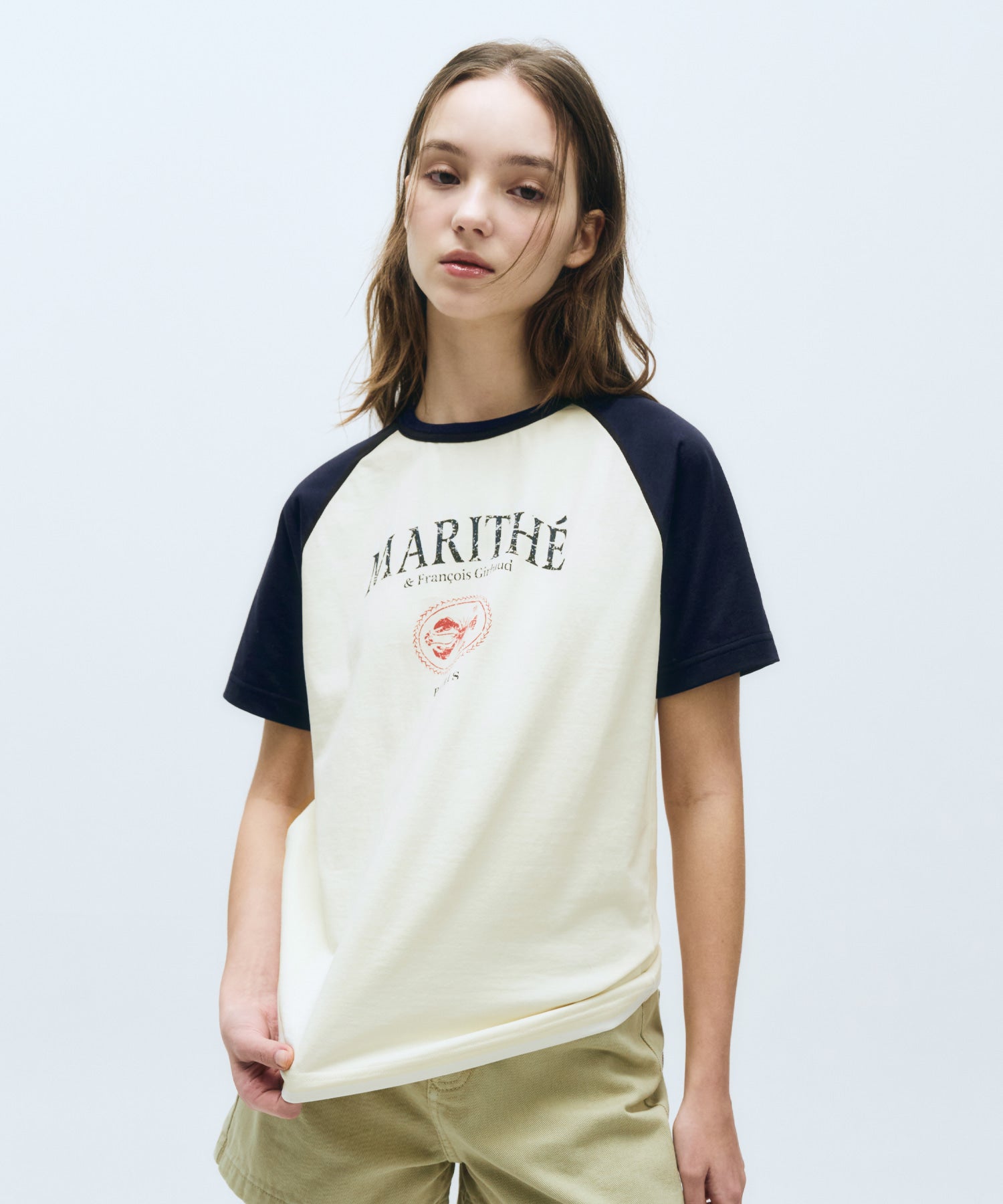 Marithe & Francois Girbaud - Aerocool Raglan Graphic Tee (Navy) product image 1 | TRAB K-Fashion Australia