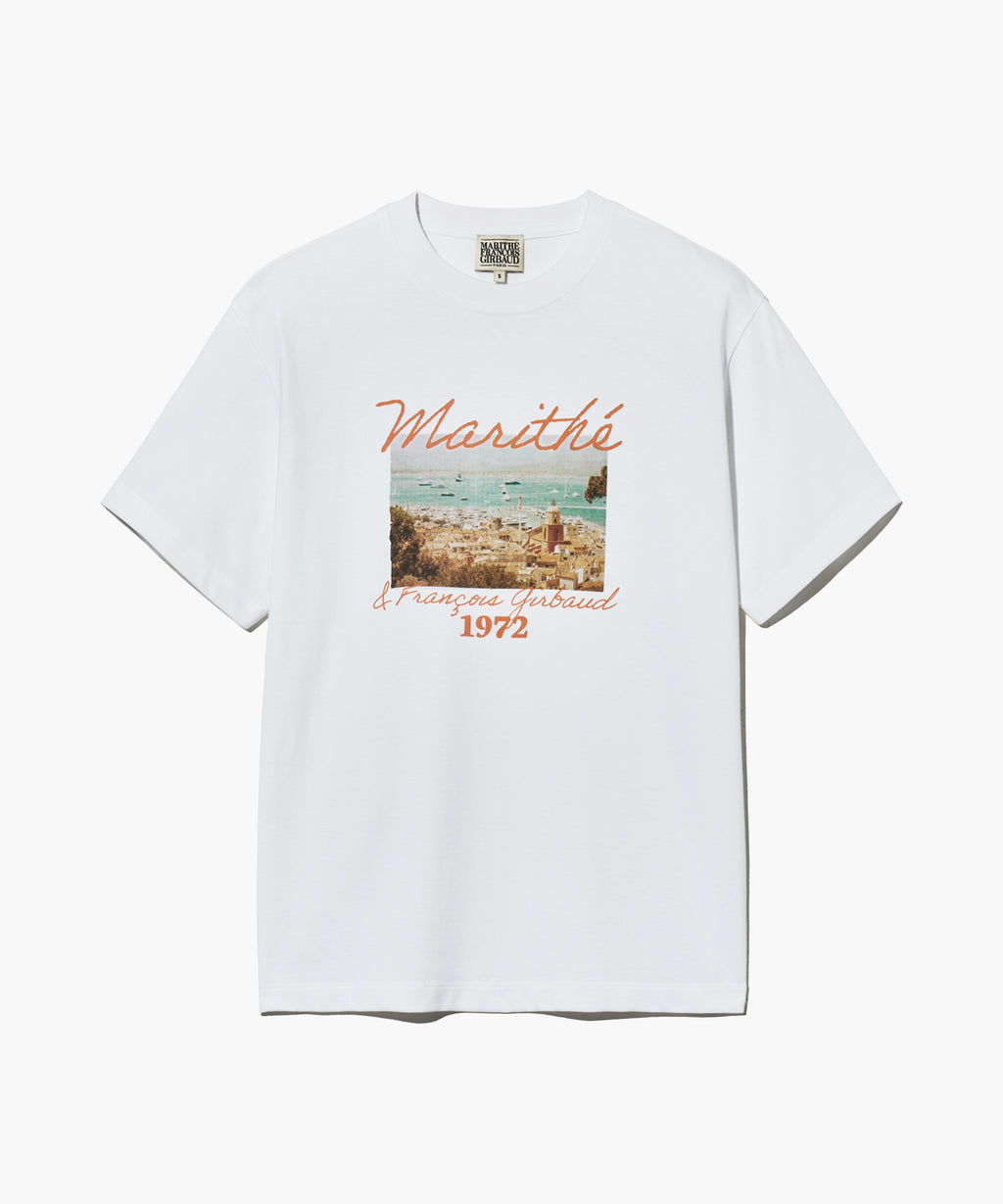 Marithe & Francois Girbaud - Summer Beach Collage Graphic Half Tee (White) product image 9 | TRAB K-Fashion Australia