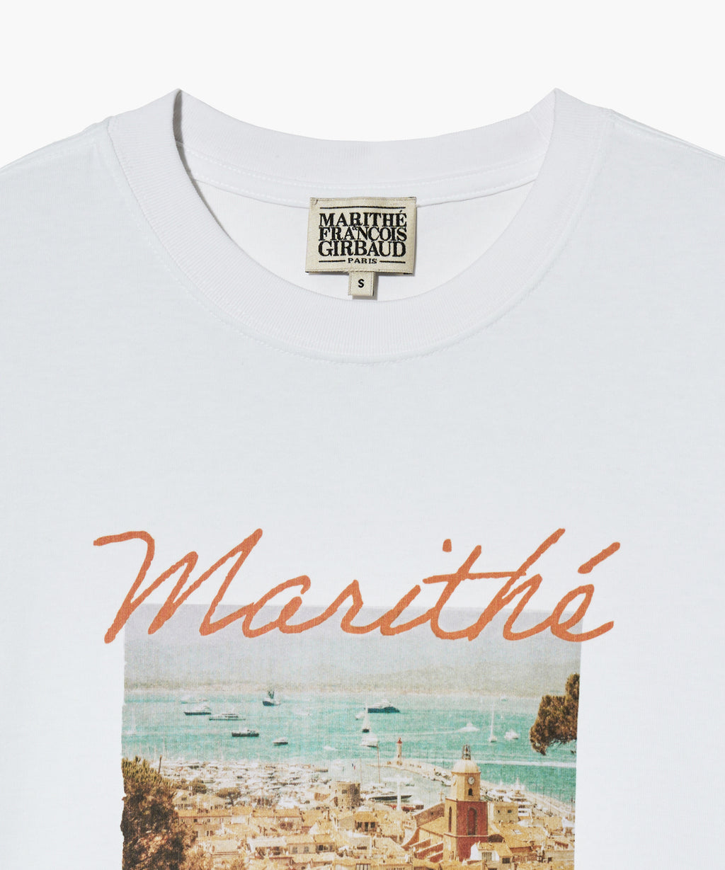 Marithe & Francois Girbaud - Summer Beach Collage Graphic Half Tee (White) product image 11 | TRAB K-Fashion Australia