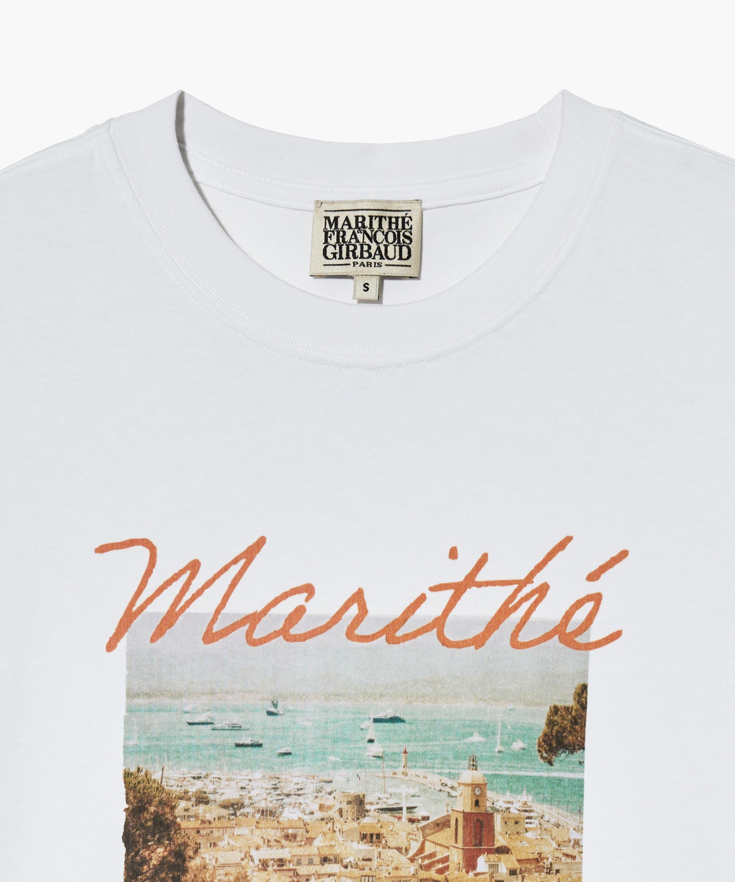 Marithe & Francois Girbaud - Summer Beach Collage Graphic Half Tee (White) product image 11 | TRAB K-Fashion Australia