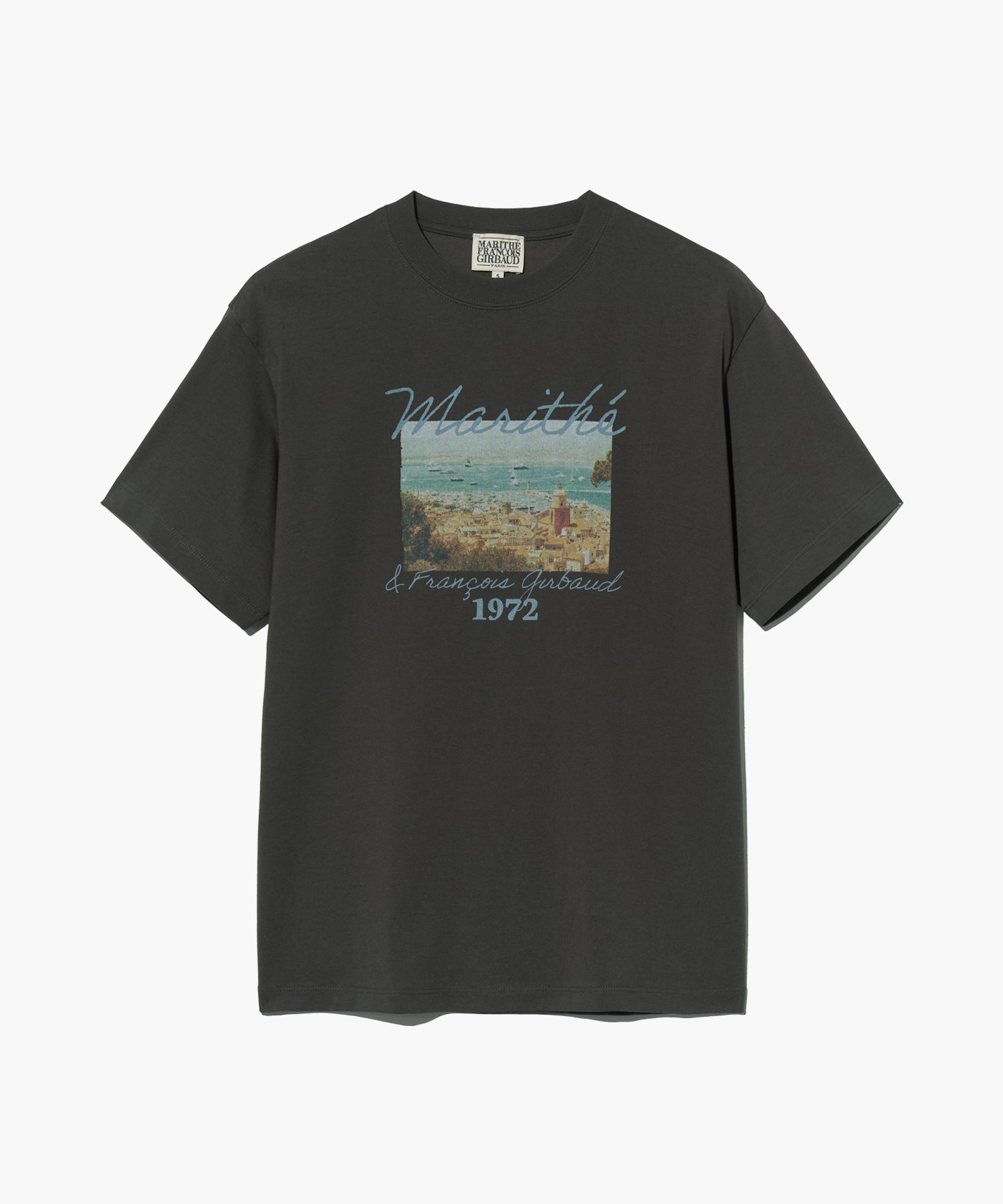 Marithe & Francois Girbaud - Summer Beach Collage Graphic Half Tee (Charcoal) product image 8 | TRAB K-Fashion Australia