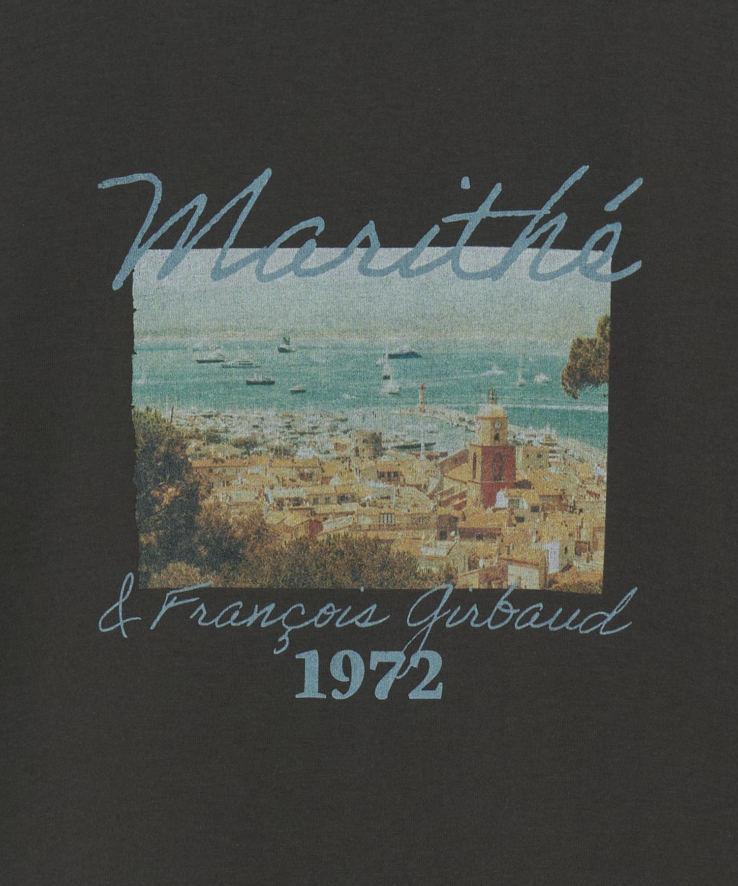 Marithe & Francois Girbaud - Summer Beach Collage Graphic Half Tee (Charcoal) product image 13 | TRAB K-Fashion Australia