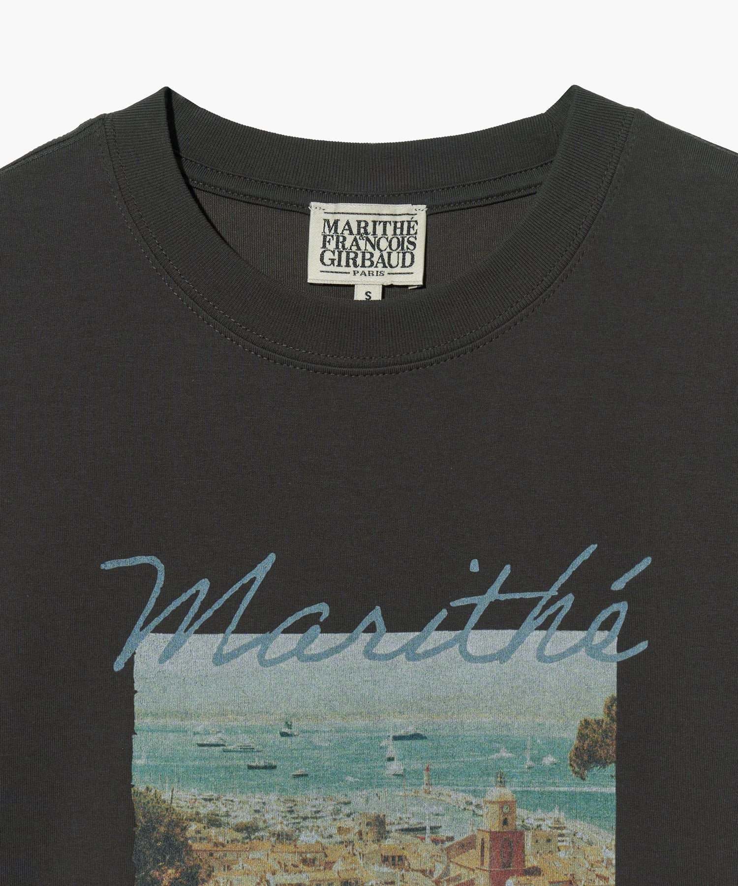 Marithe & Francois Girbaud - Summer Beach Collage Graphic Half Tee (Charcoal) product image 10 | TRAB K-Fashion Australia
