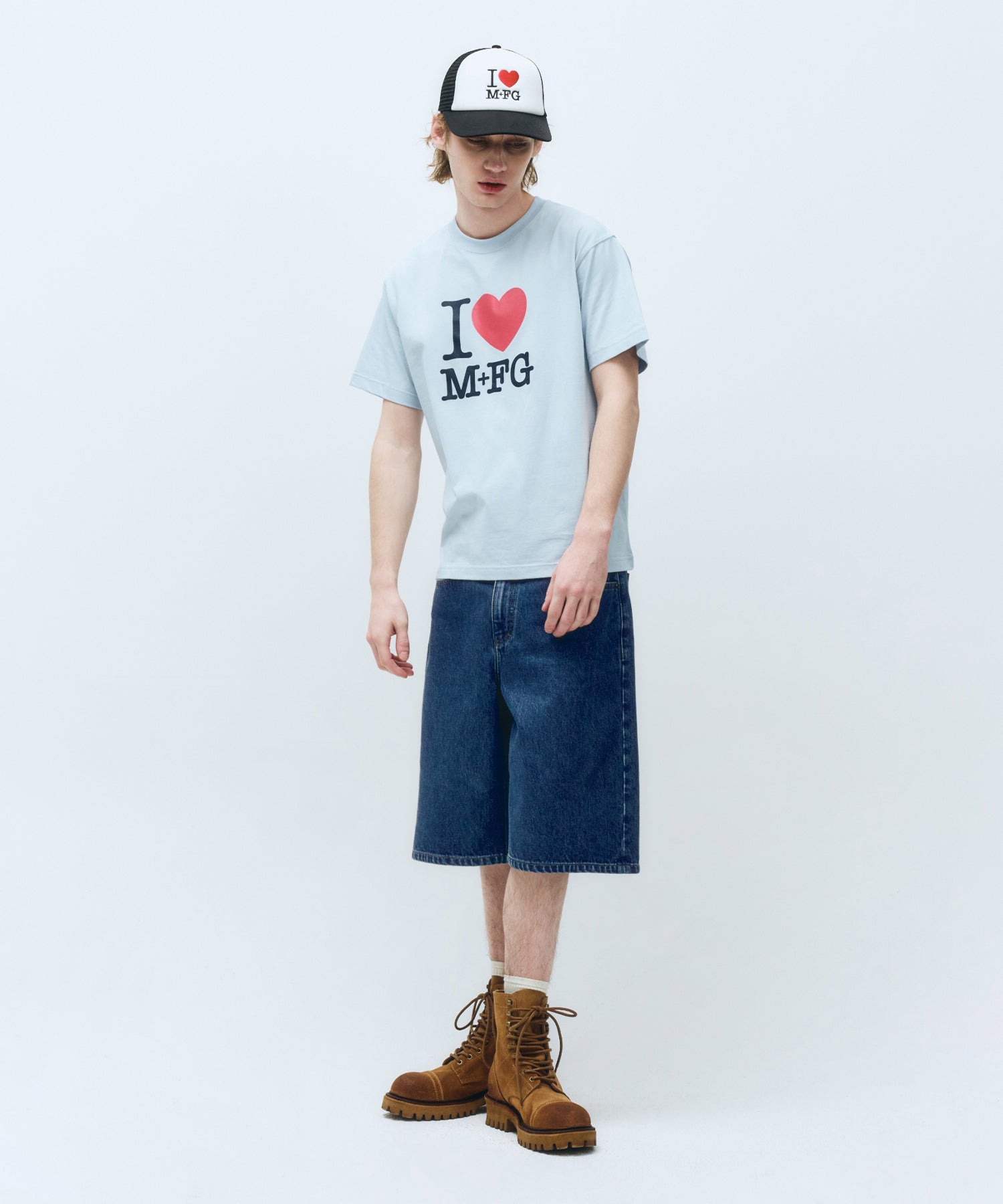 Marithe & Francois Girbaud - I Love Mfg Tee (Sky Blue) product image 4 | TRAB K-Fashion Australia