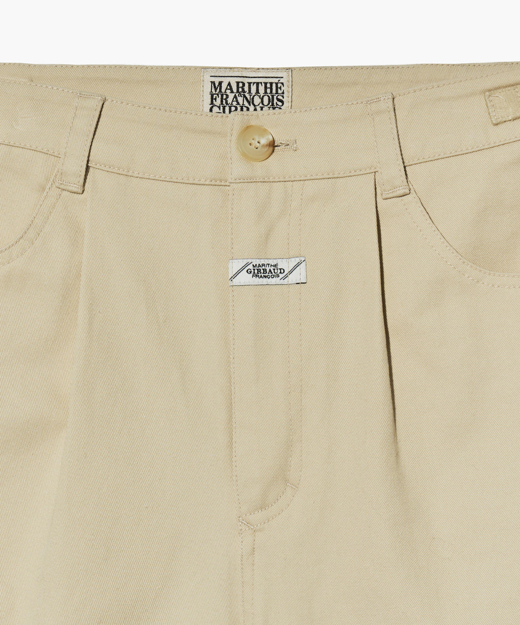 Marithe & Francois Girbaud - One Tuck Cotton Bermuda Pants (Ivory) product image 11 | TRAB K-Fashion Australia