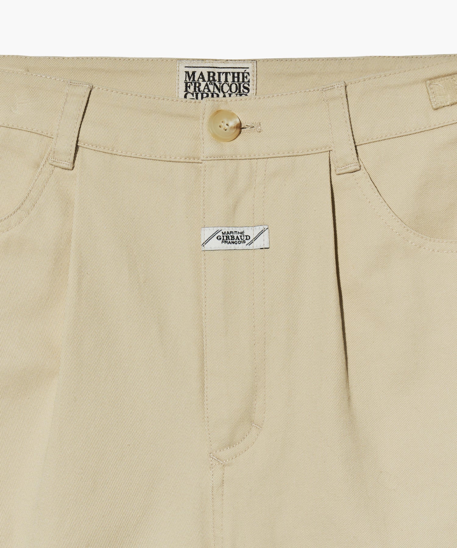 Marithe & Francois Girbaud - One Tuck Cotton Bermuda Pants (Ivory) product image 11 | TRAB K-Fashion Australia