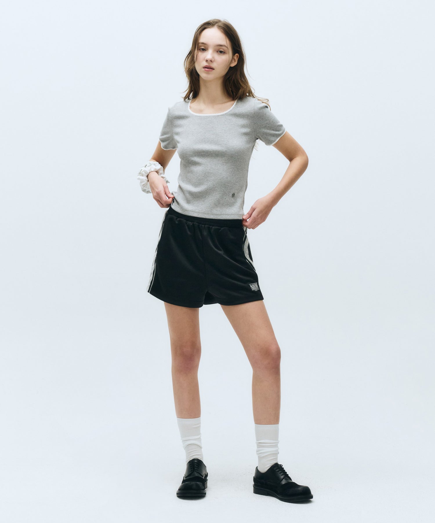 Marithe & Francois Girbaud - Lace Track Shorts (Black) product image 3 | TRAB K-Fashion Australia