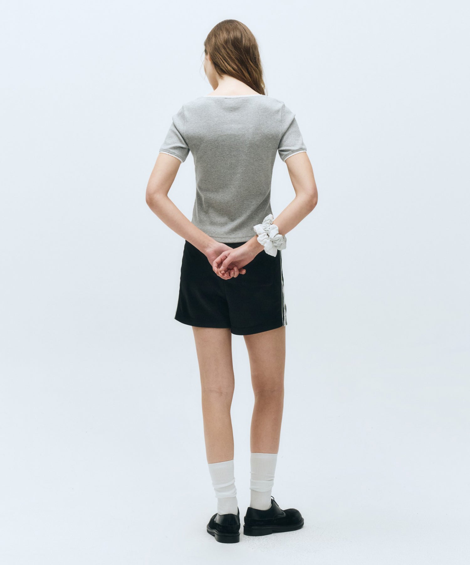 Marithe & Francois Girbaud - Lace Track Shorts (Black) product image 4 | TRAB K-Fashion Australia