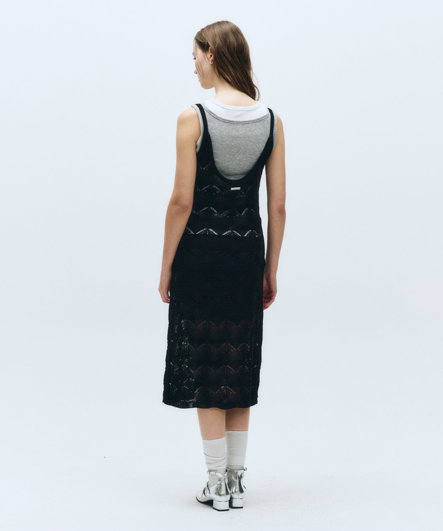 Marithe & Francois Girbaud - Crochet Sleeveless Knit Dress (Black) product image 3 | TRAB K-Fashion Australia