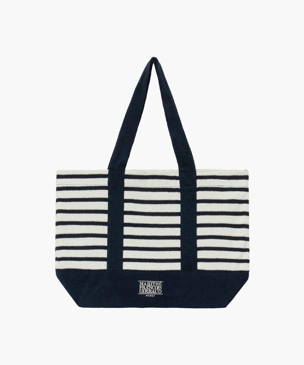 Marithe & Francois Girbaud - Classic Logo Terry Shopper Bag (Stripe) product image 1 | TRAB K-Fashion Australia
