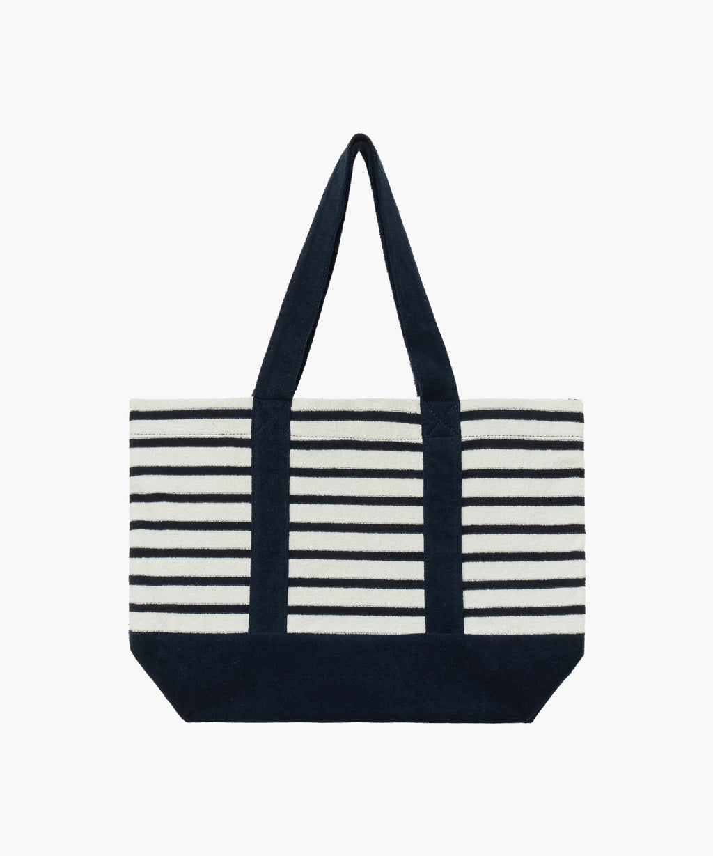 Marithe & Francois Girbaud - Classic Logo Terry Shopper Bag (Stripe) product image 2 | TRAB K-Fashion Australia