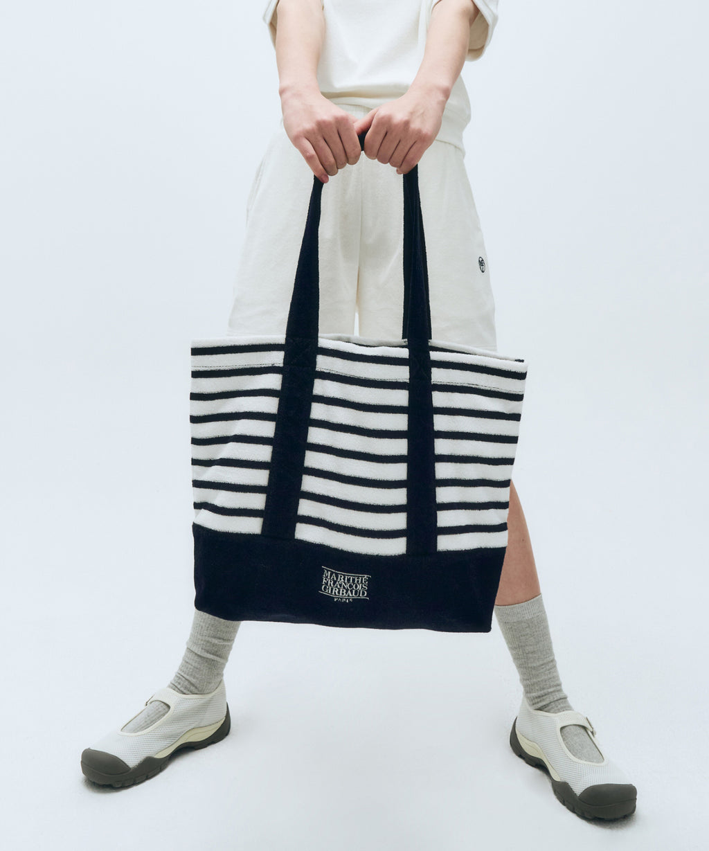 Marithe & Francois Girbaud - Classic Logo Terry Shopper Bag (Stripe) product image 6 | TRAB K-Fashion Australia