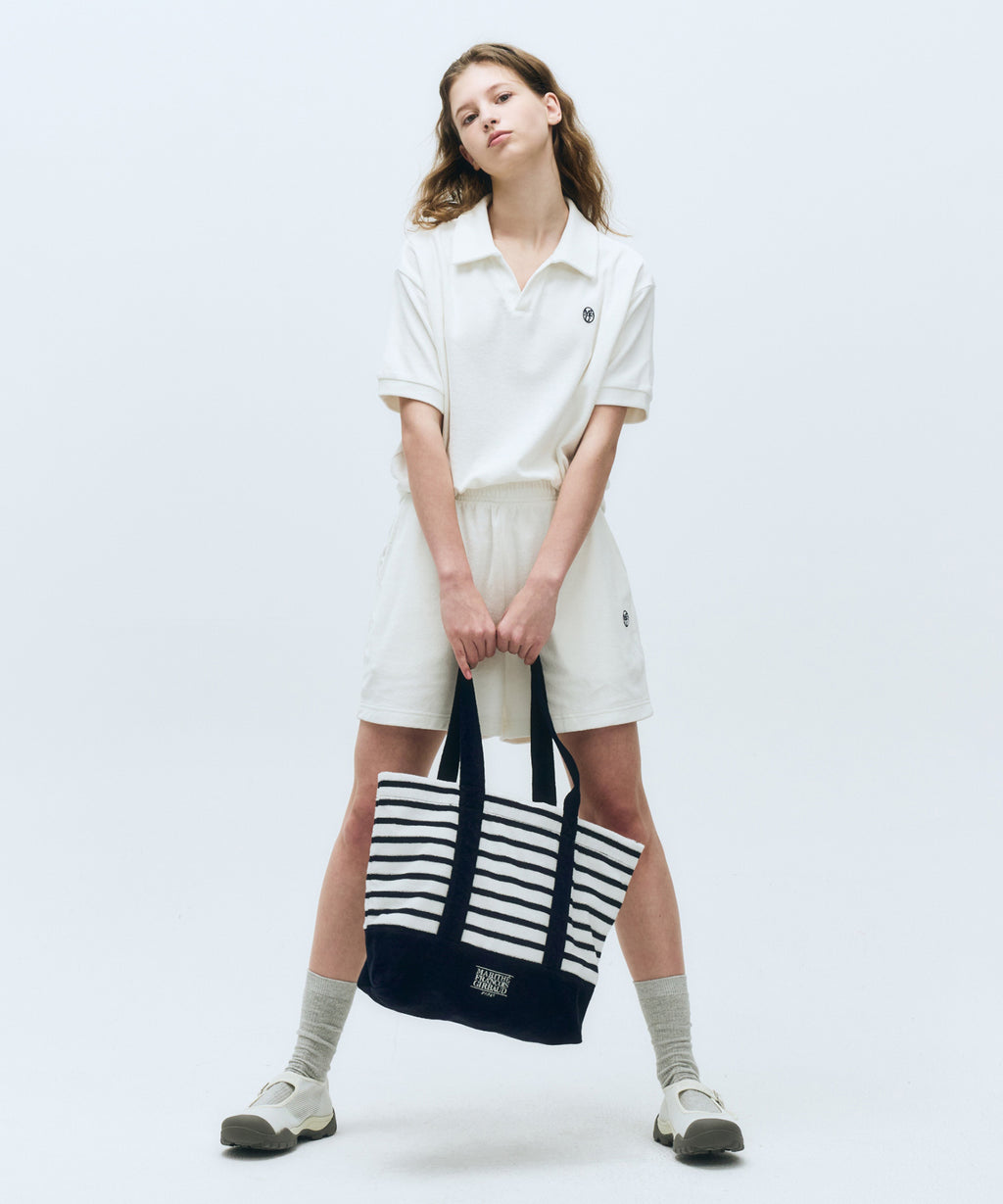 Marithe & Francois Girbaud - Classic Logo Terry Shopper Bag (Stripe) product image 7 | TRAB K-Fashion Australia
