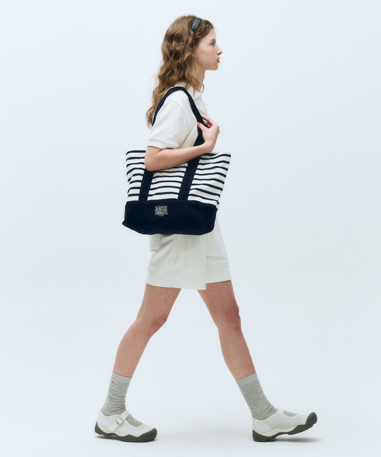 Marithe & Francois Girbaud - Classic Logo Terry Shopper Bag (Stripe) product image 8 | TRAB K-Fashion Australia