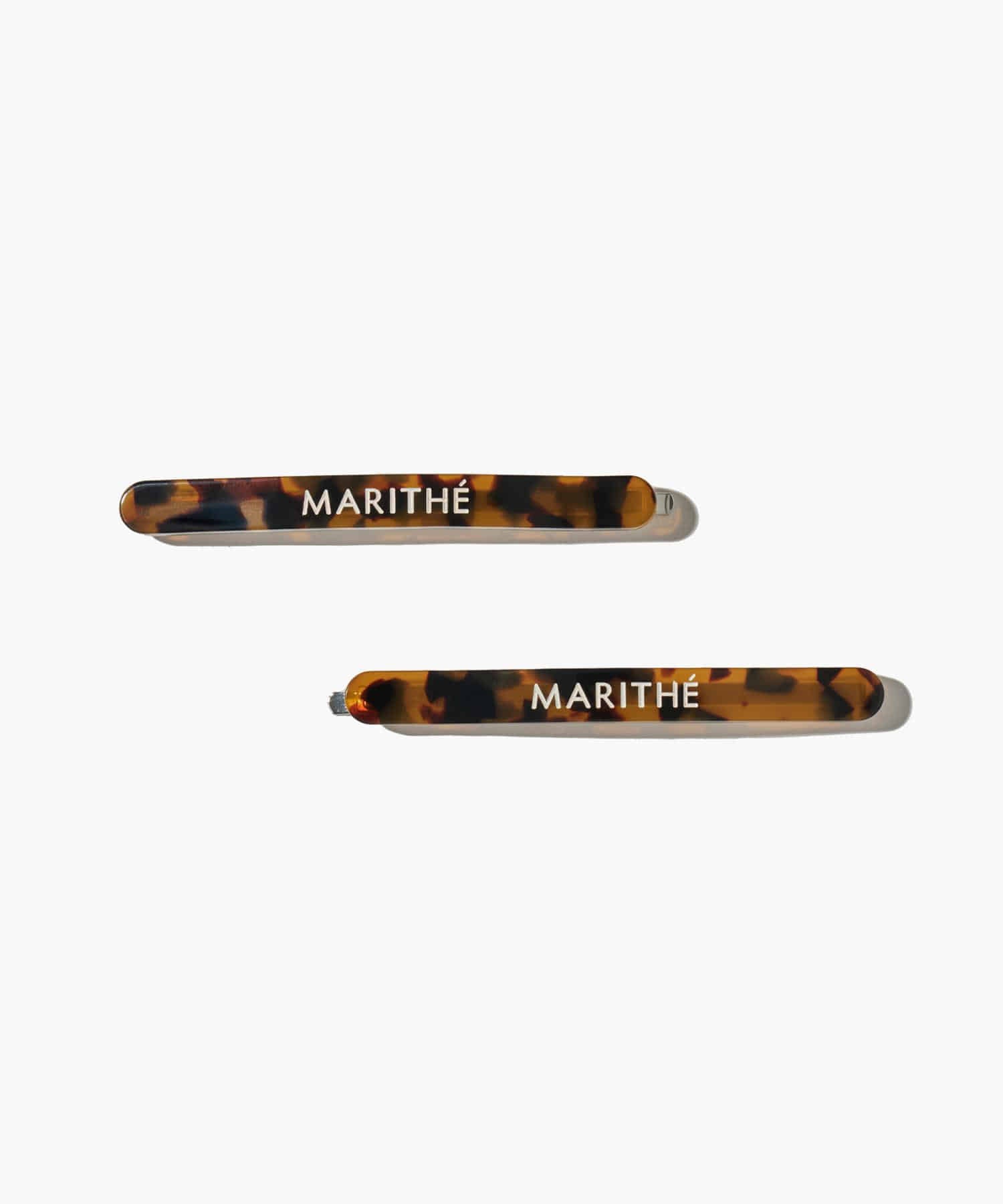 Marithe & Francois Girbaud - Regular Logo Slim Hair Pin 2pack (Brown) product image 1 | TRAB K-Fashion Australia