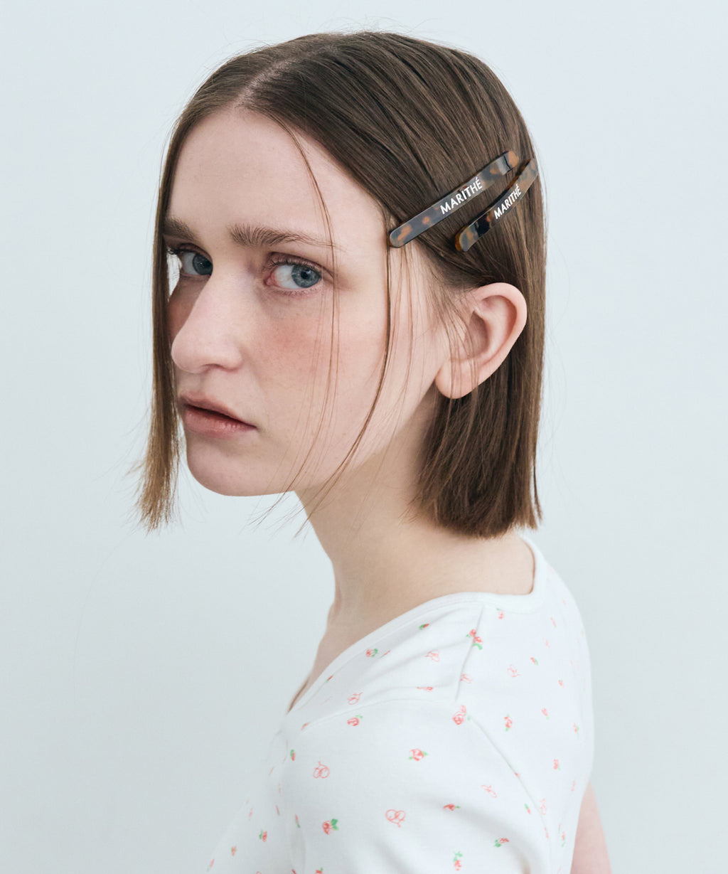 Marithe & Francois Girbaud - Regular Logo Slim Hair Pin 2pack (Brown) product image 7 | TRAB K-Fashion Australia