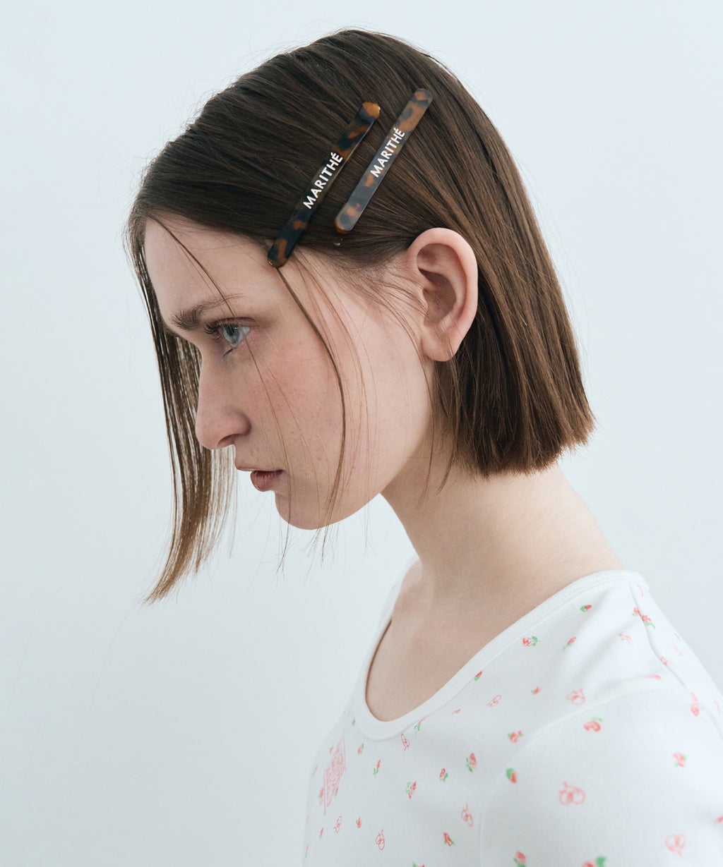 Marithe & Francois Girbaud - Regular Logo Slim Hair Pin 2pack (Brown) product image 6 | TRAB K-Fashion Australia